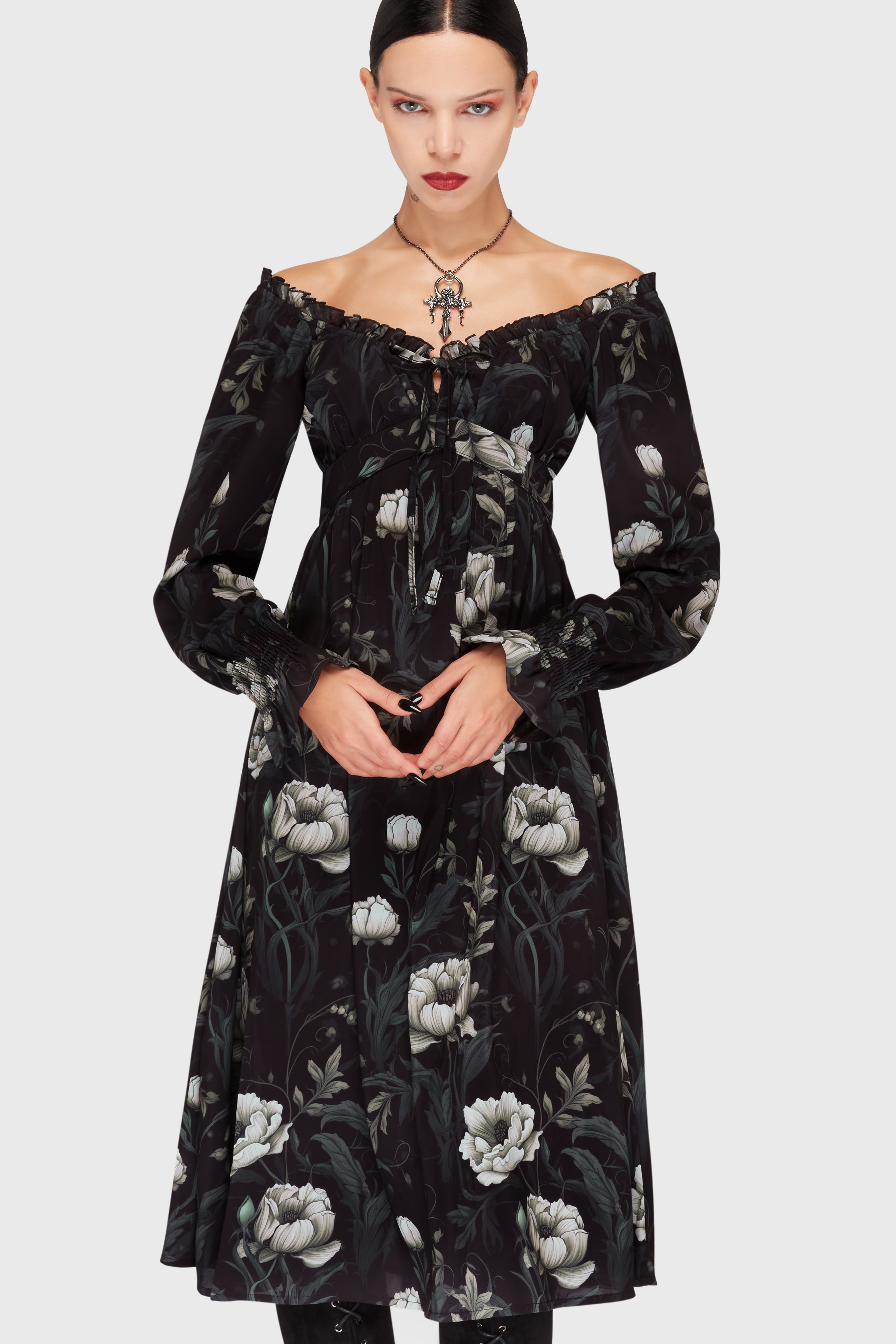Ivory's Chorus Midi Dress Killstar
