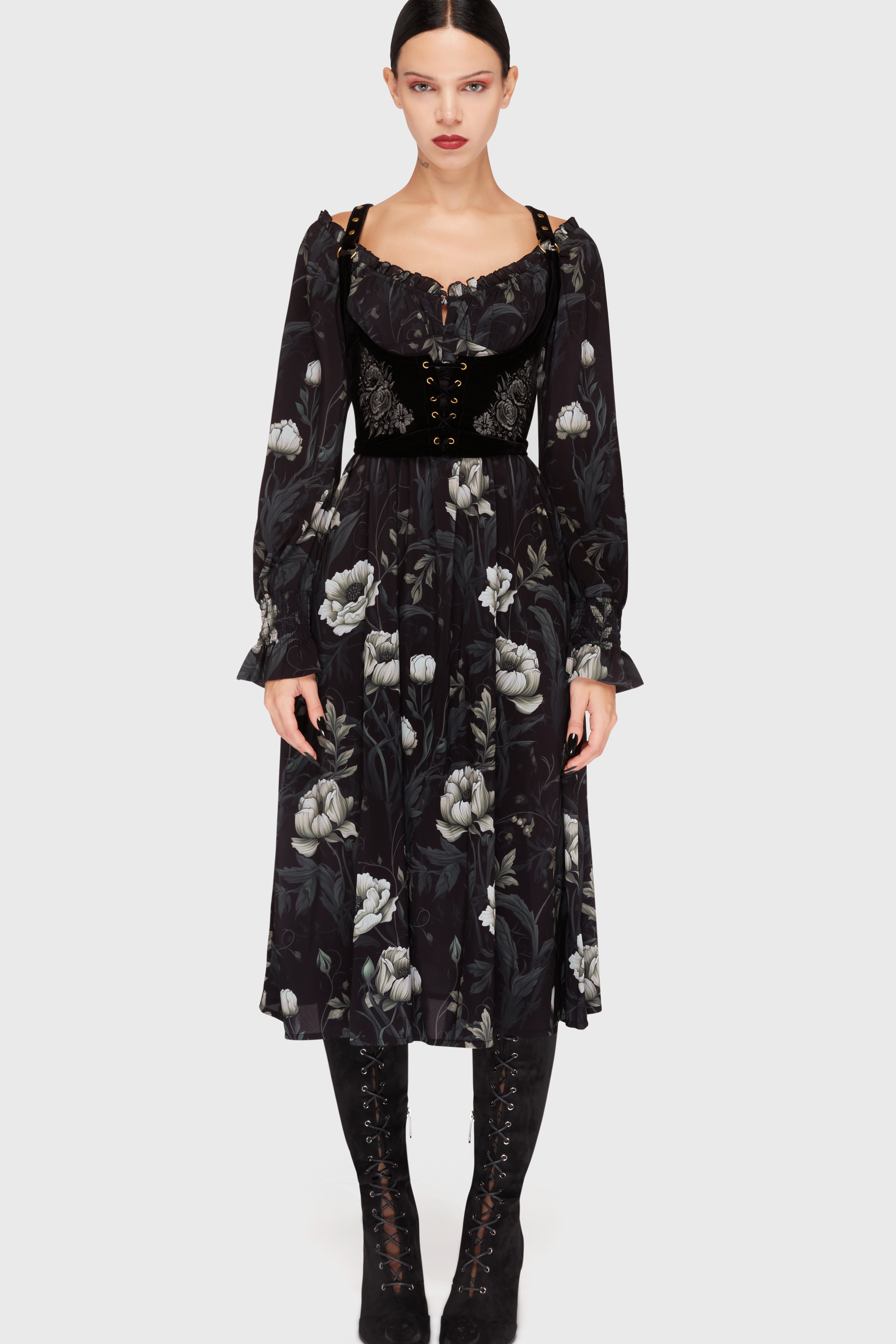 Ivory's Chorus Midi Dress Killstar