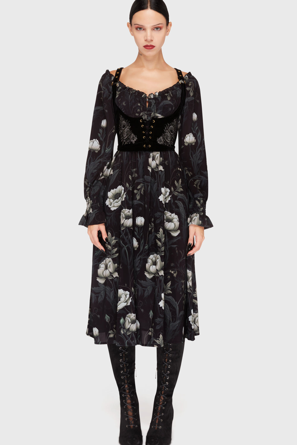 Ivory's Chorus Midi Dress Killstar