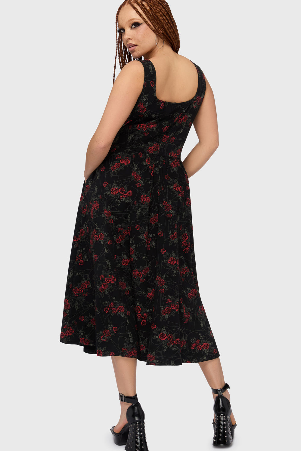 Poisoned Rose Midi Dress Killstar