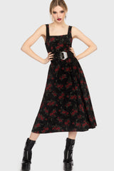 Poisoned Rose Midi Dress Killstar