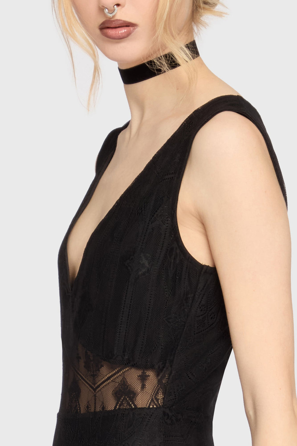 Vesper Wraith Midi Dress Killstar