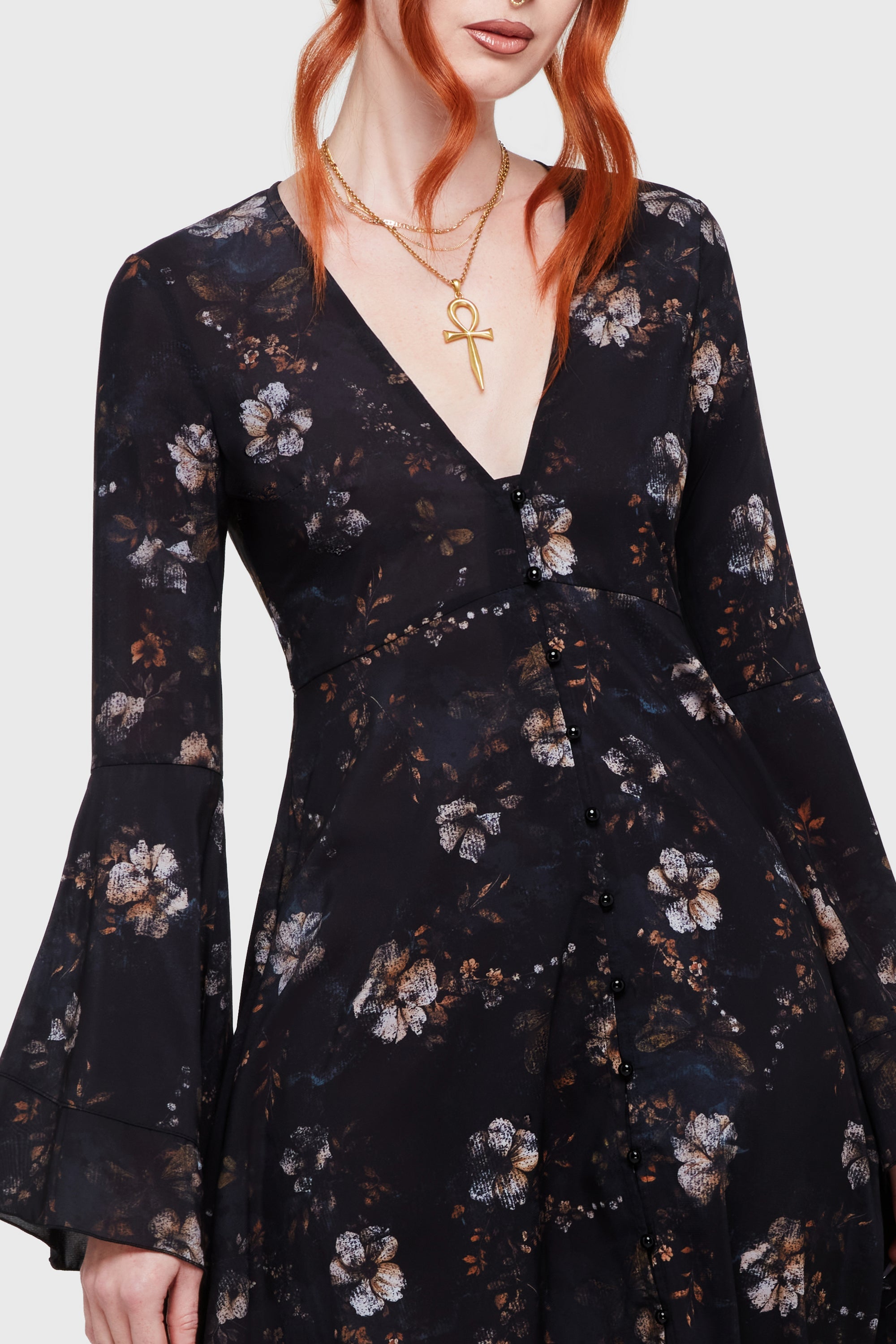 Autumna's Night Midi Dress Killstar