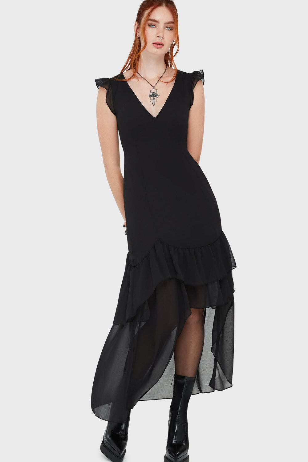 Misty Hollow Midi Dress Killstar