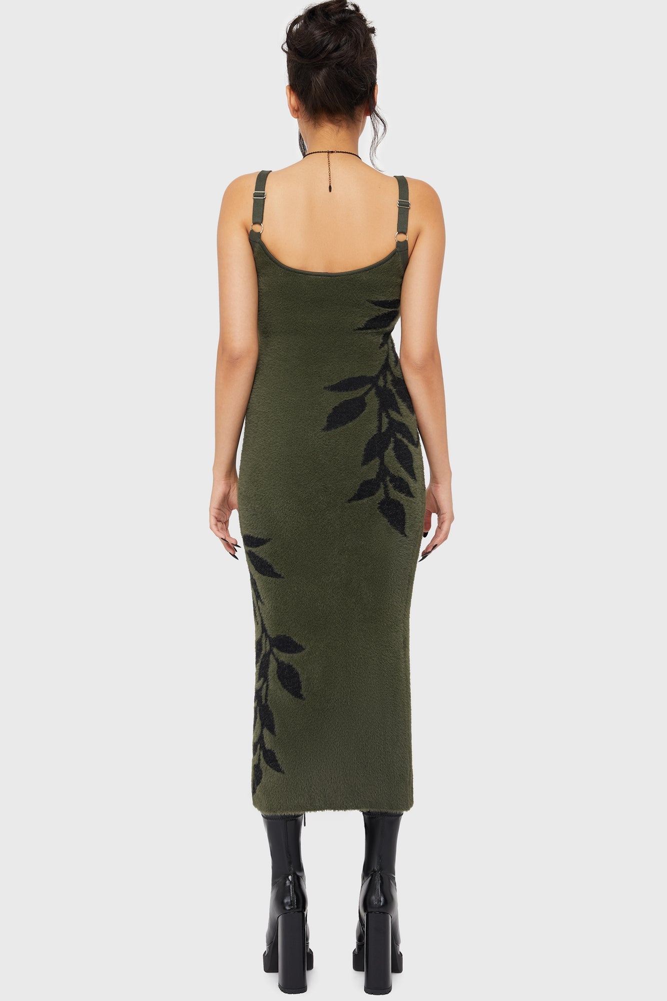 Grim Ferns Midi Dress Killstar