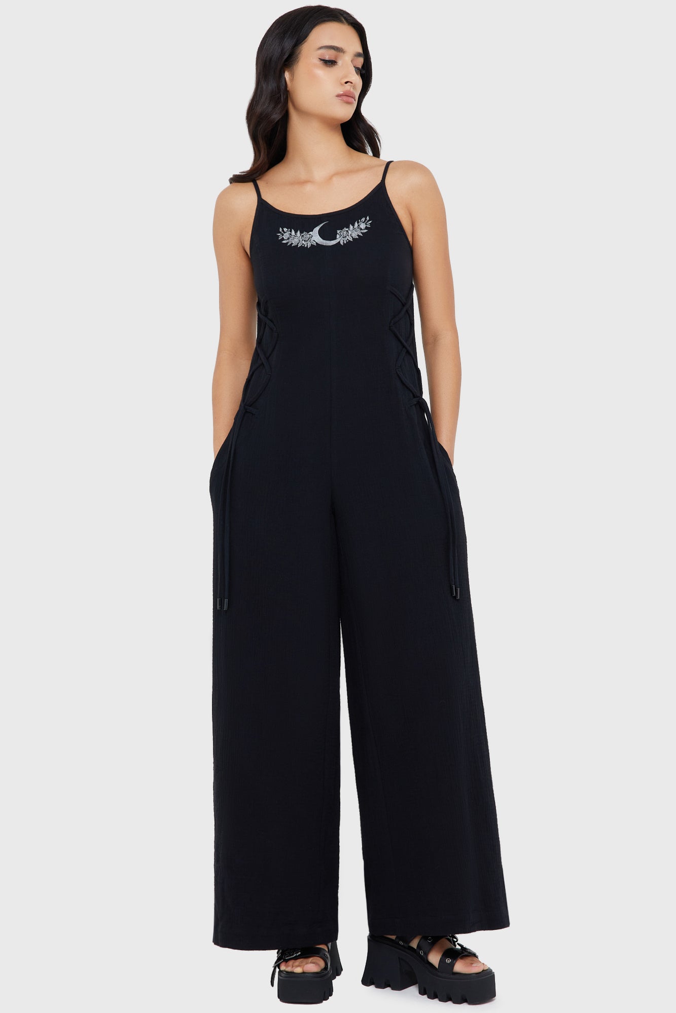 Moonlight Fang Dungarees Killstar