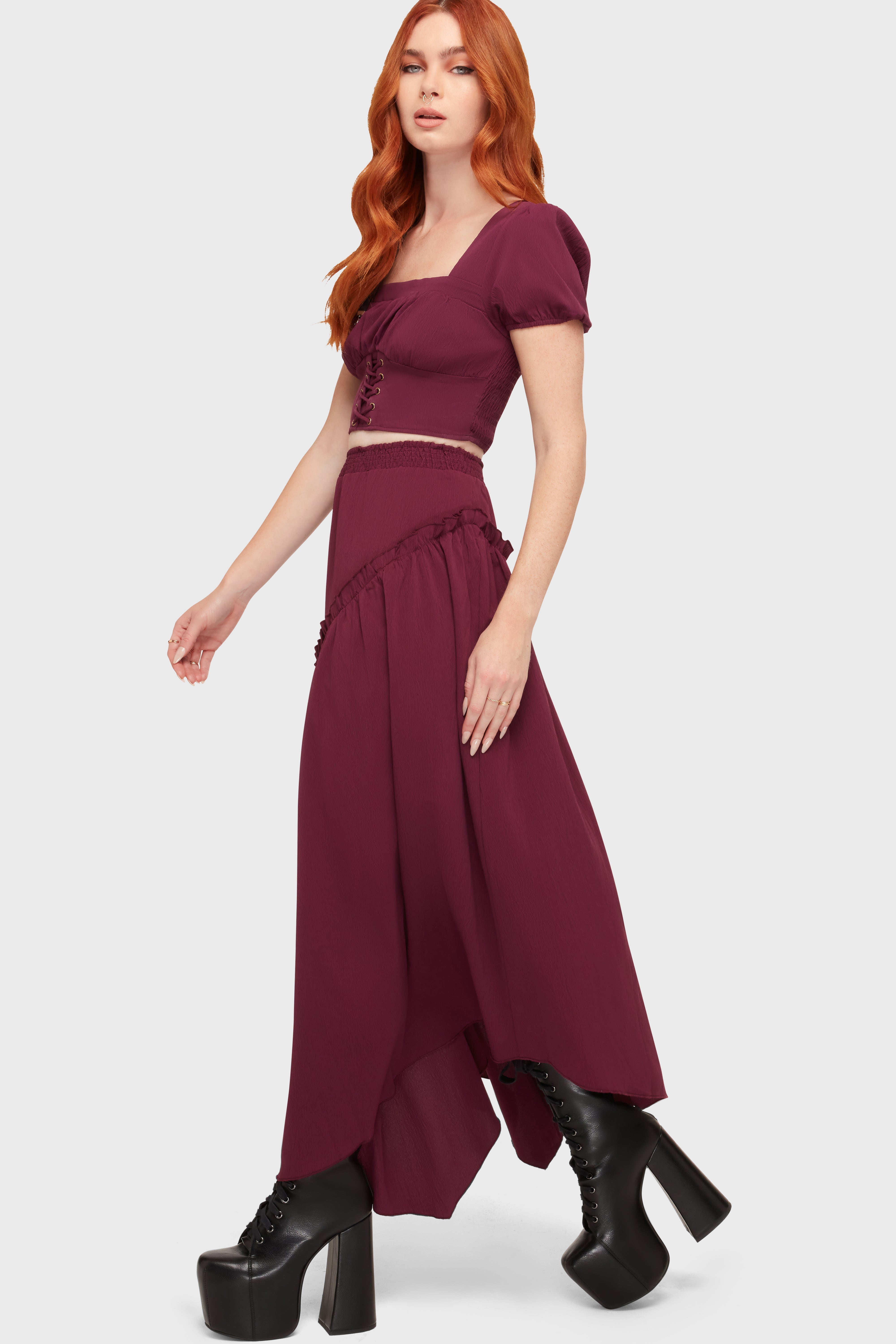Wild Petal Maxi Skirt Killstar