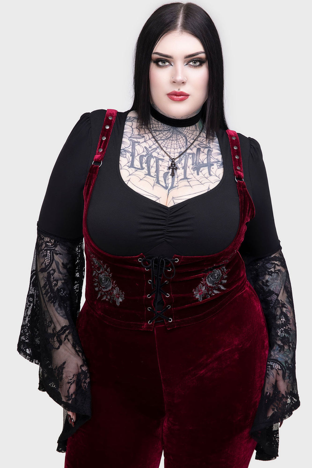 A Devil's Rose Underbust Corset Top Killstar
