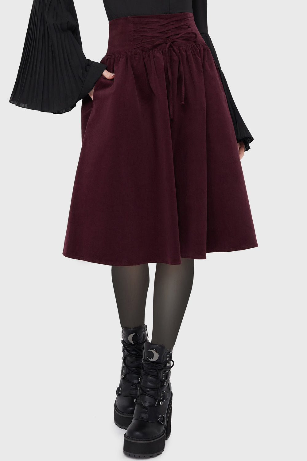 Violet's Ballad Midi Skirt [Mauve] Killstar