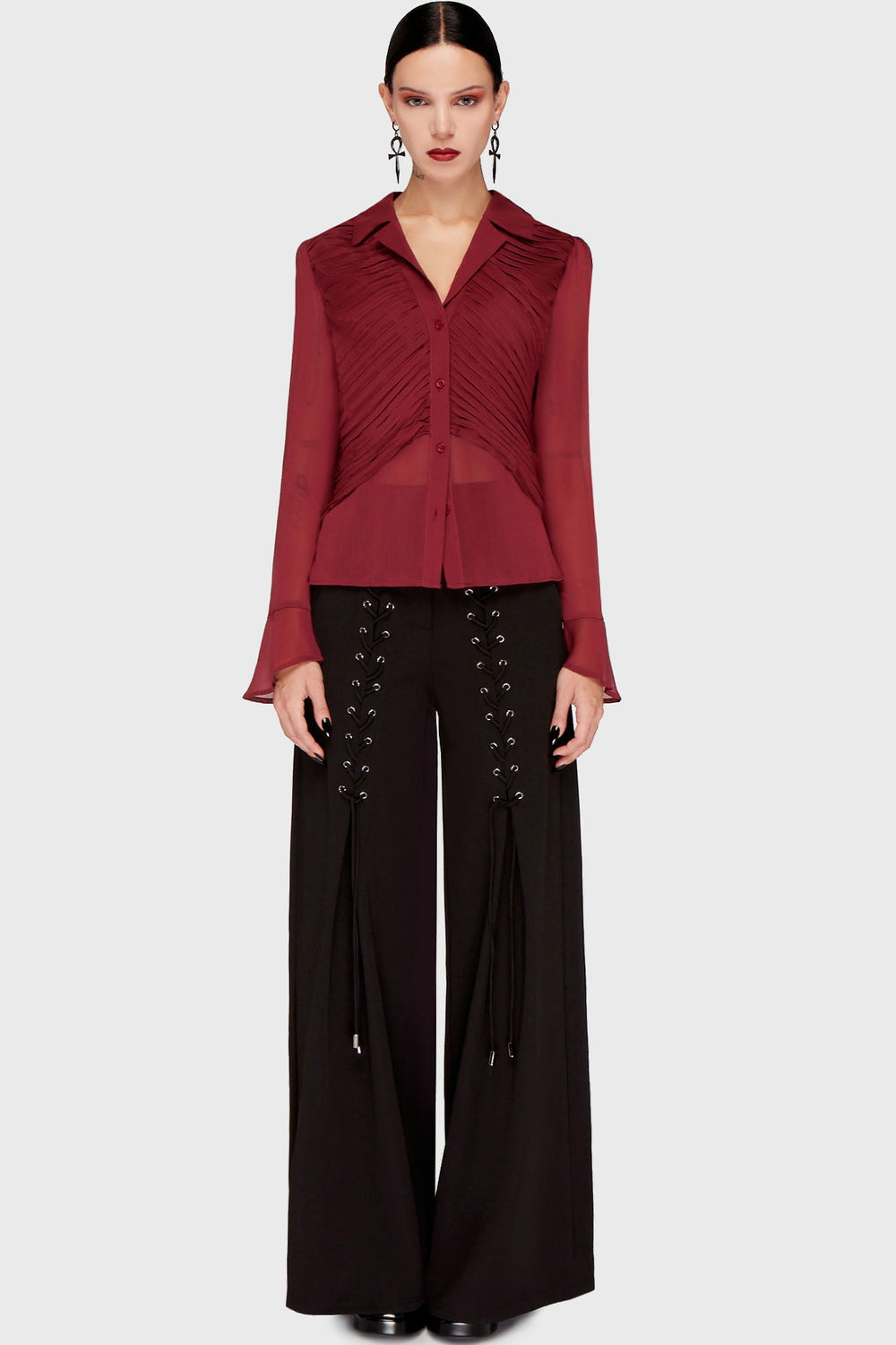 Evermore Eclipse Shirt [Burgundy] Killstar