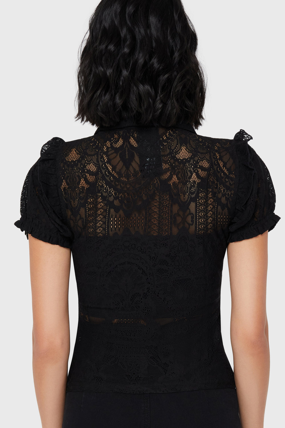 Vexina Lace Collar Blouse Killstar