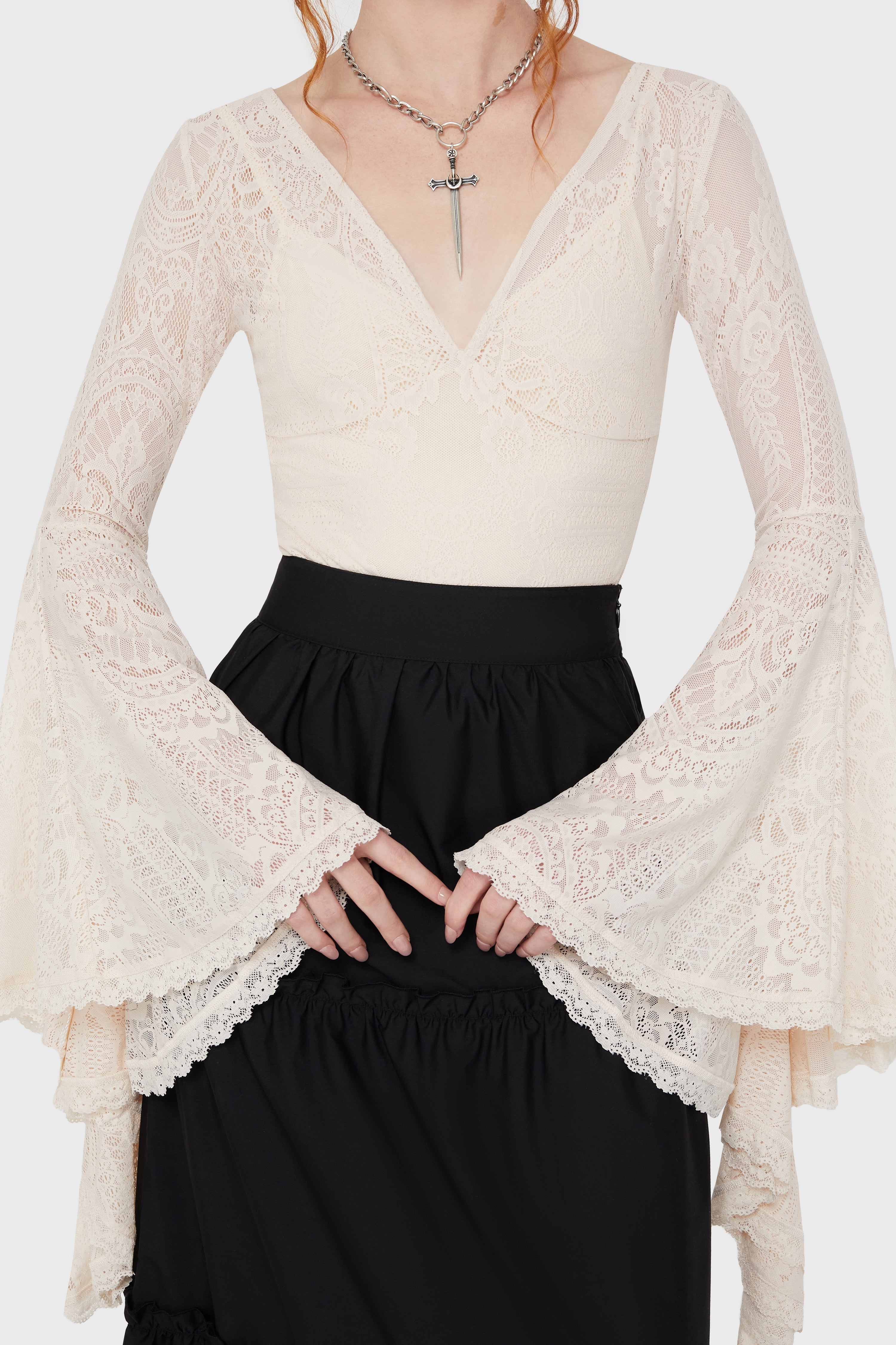 Fatal Attraction Bodysuit [IVORY] Killstar
