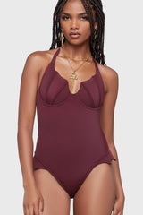 Sonar Splash Swimsuit [Burgundy] Killstar