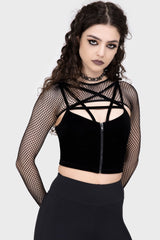 Bite Me Fishnet Bolero [B] Killstar