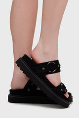 Obsidian Night Flat Sandal Killstar