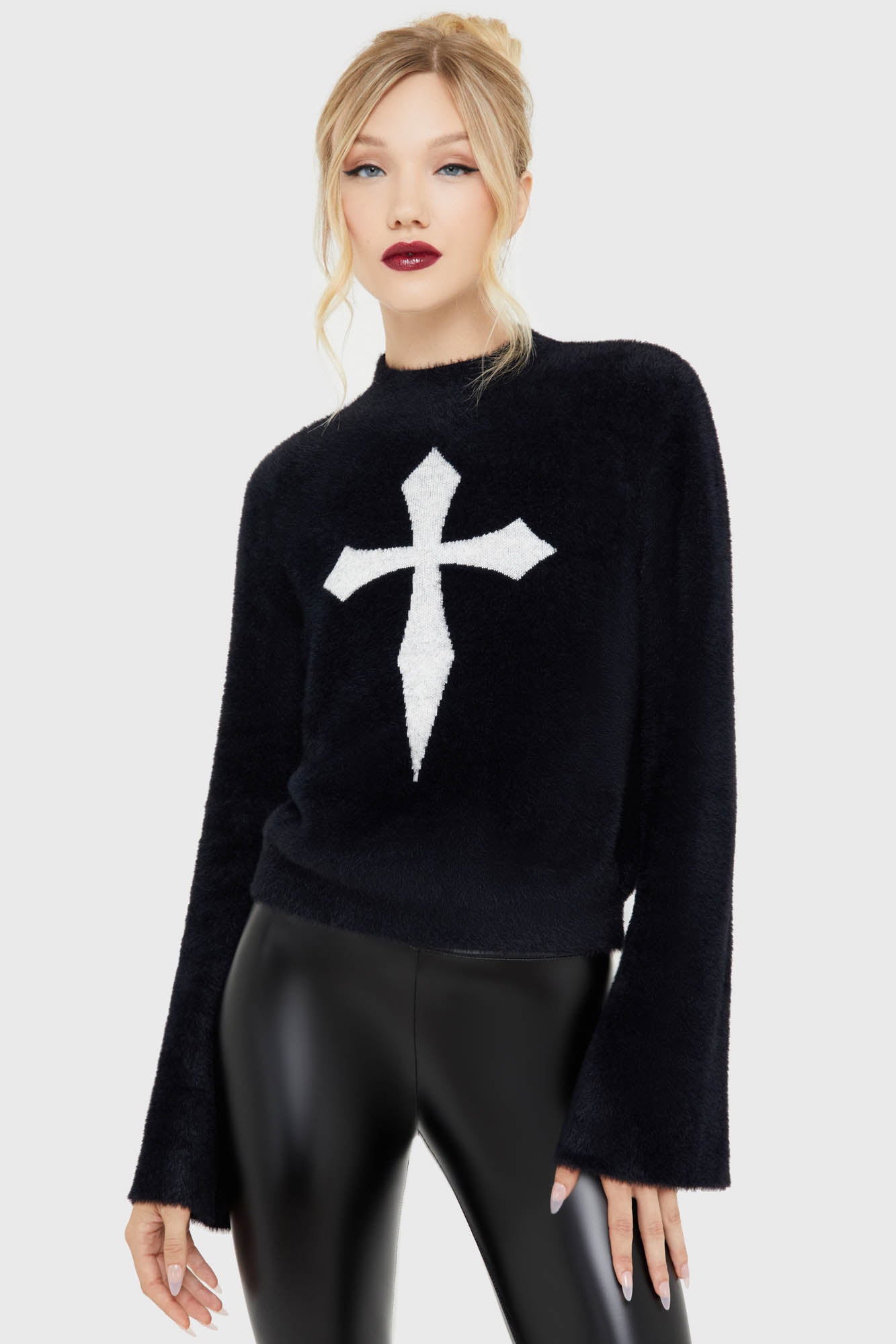 Dead Romantic Sweater [BLACK/WHITE] Killstar
