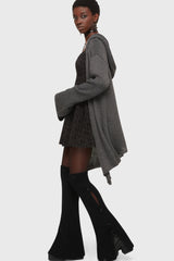 Forget Wishing Knit Cardigan [Grey] Killstar