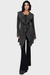 Lunar Owl Cardigan [Grey] Killstar
