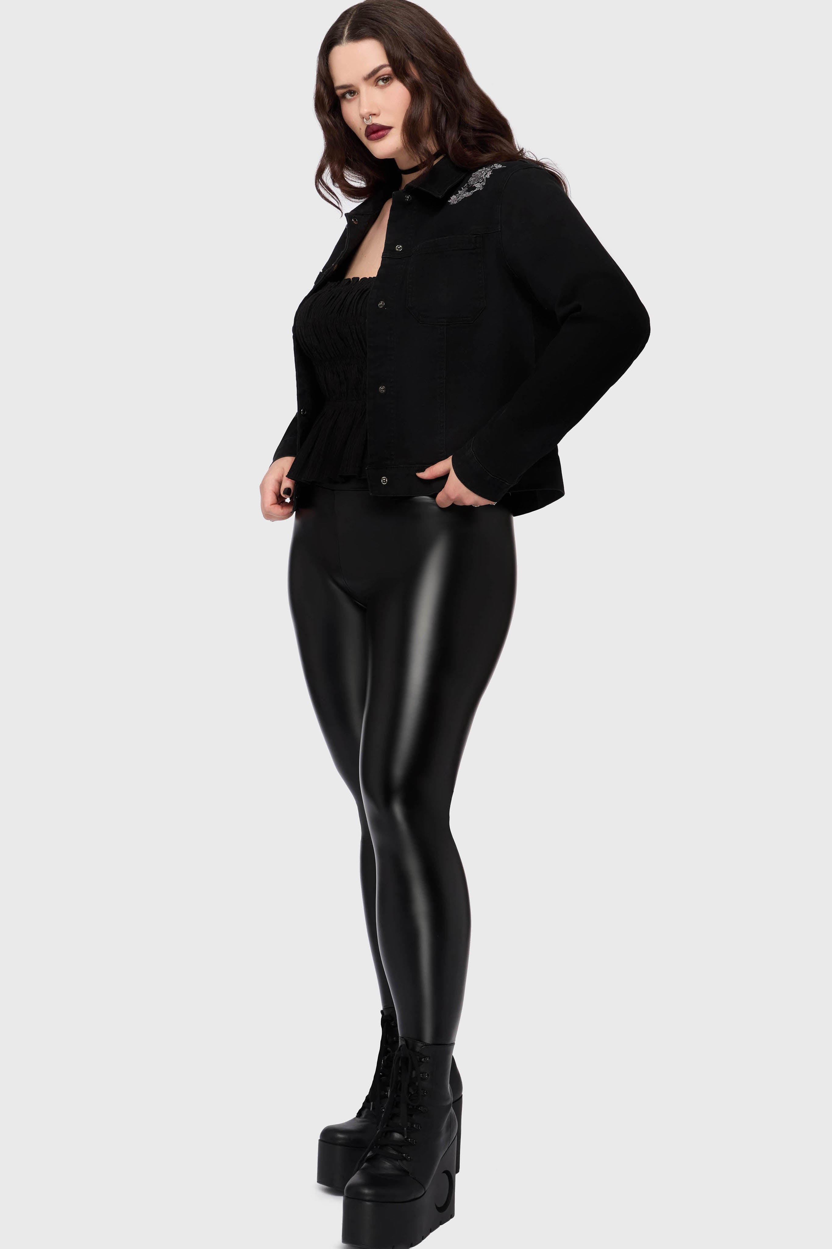 Gaia Adorned Embroidered Jacket Killstar