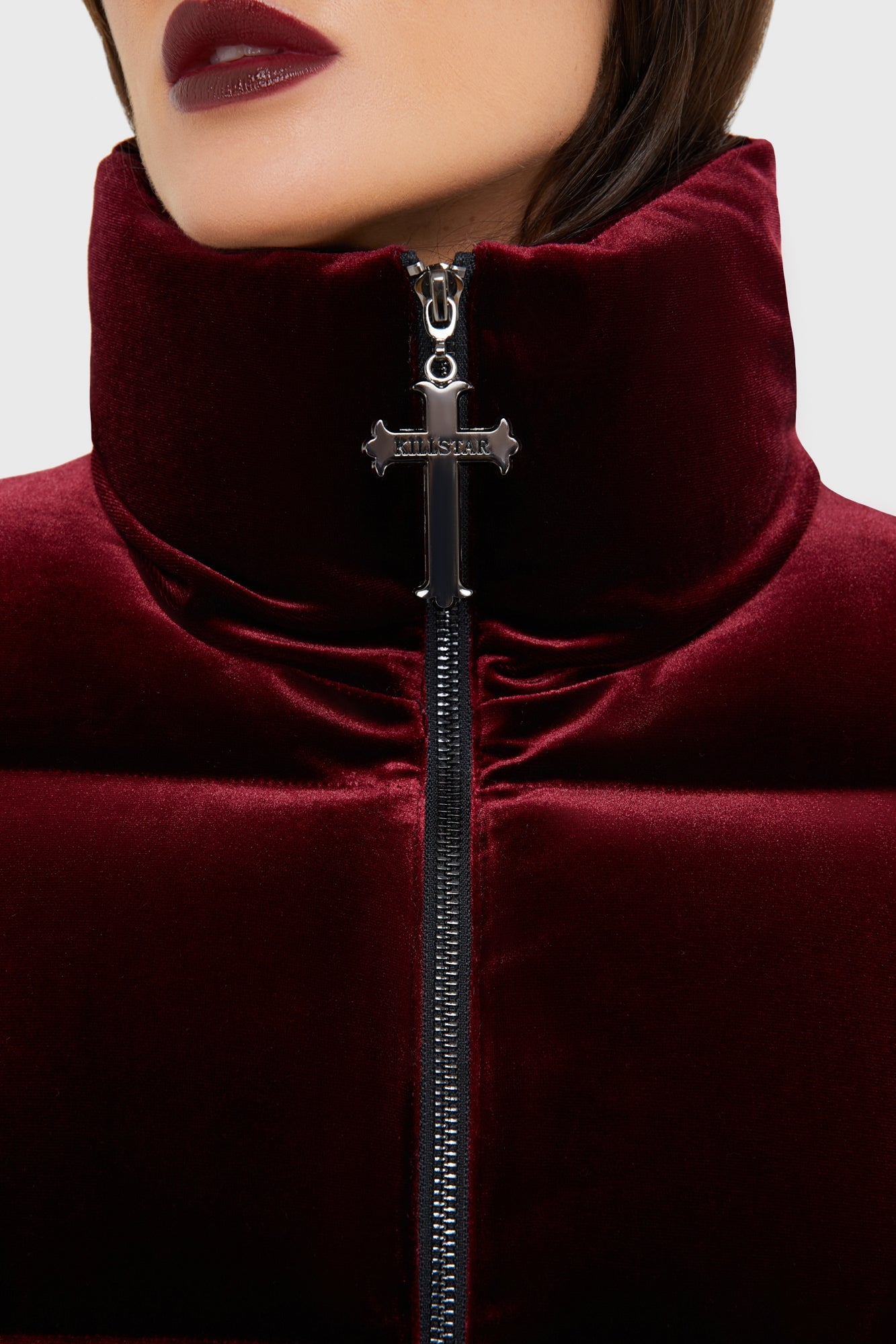 Deadliest Nightvelvet Puffer Coat [RED] Killstar
