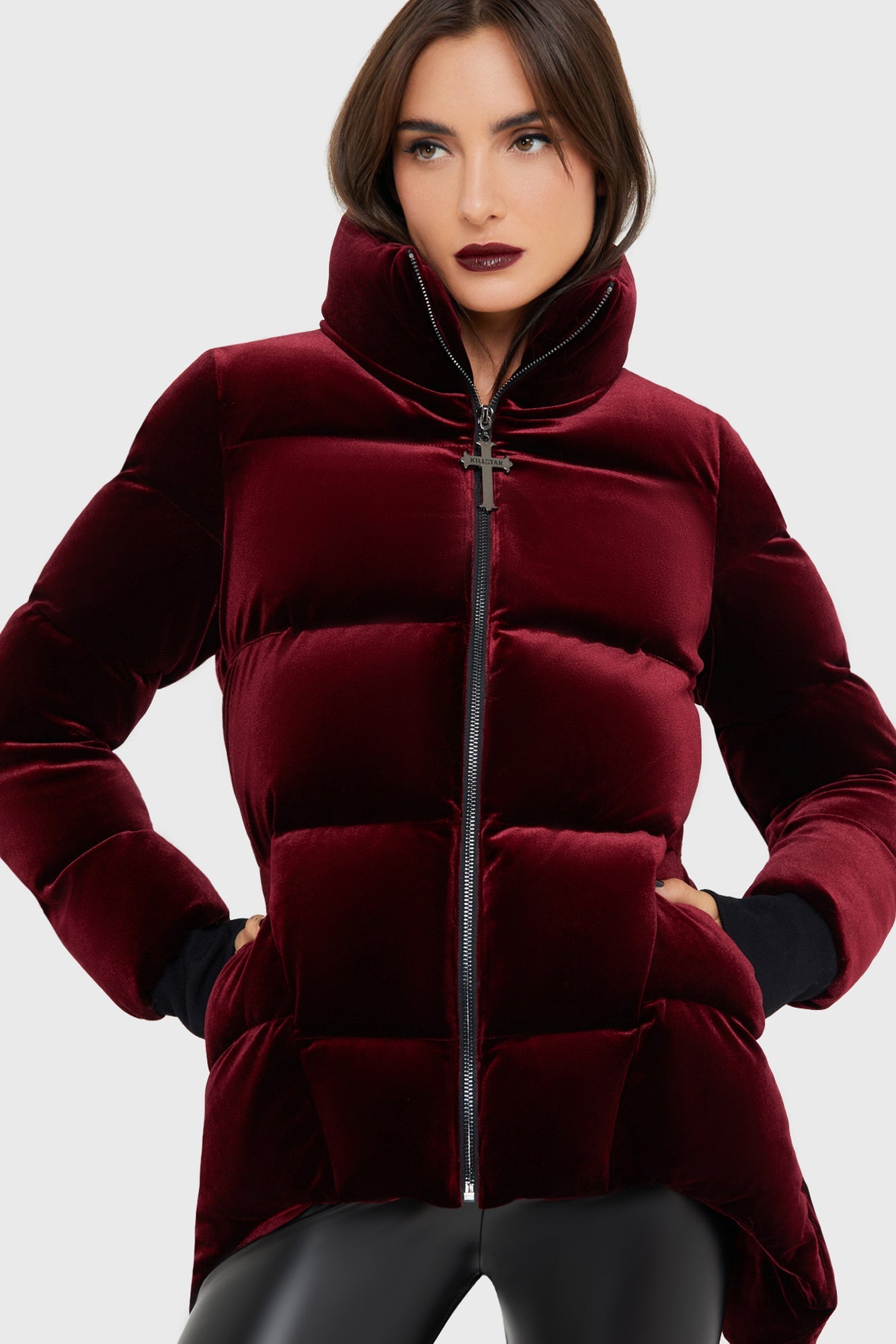 Deadliest Nightvelvet Puffer Coat [RED] Killstar