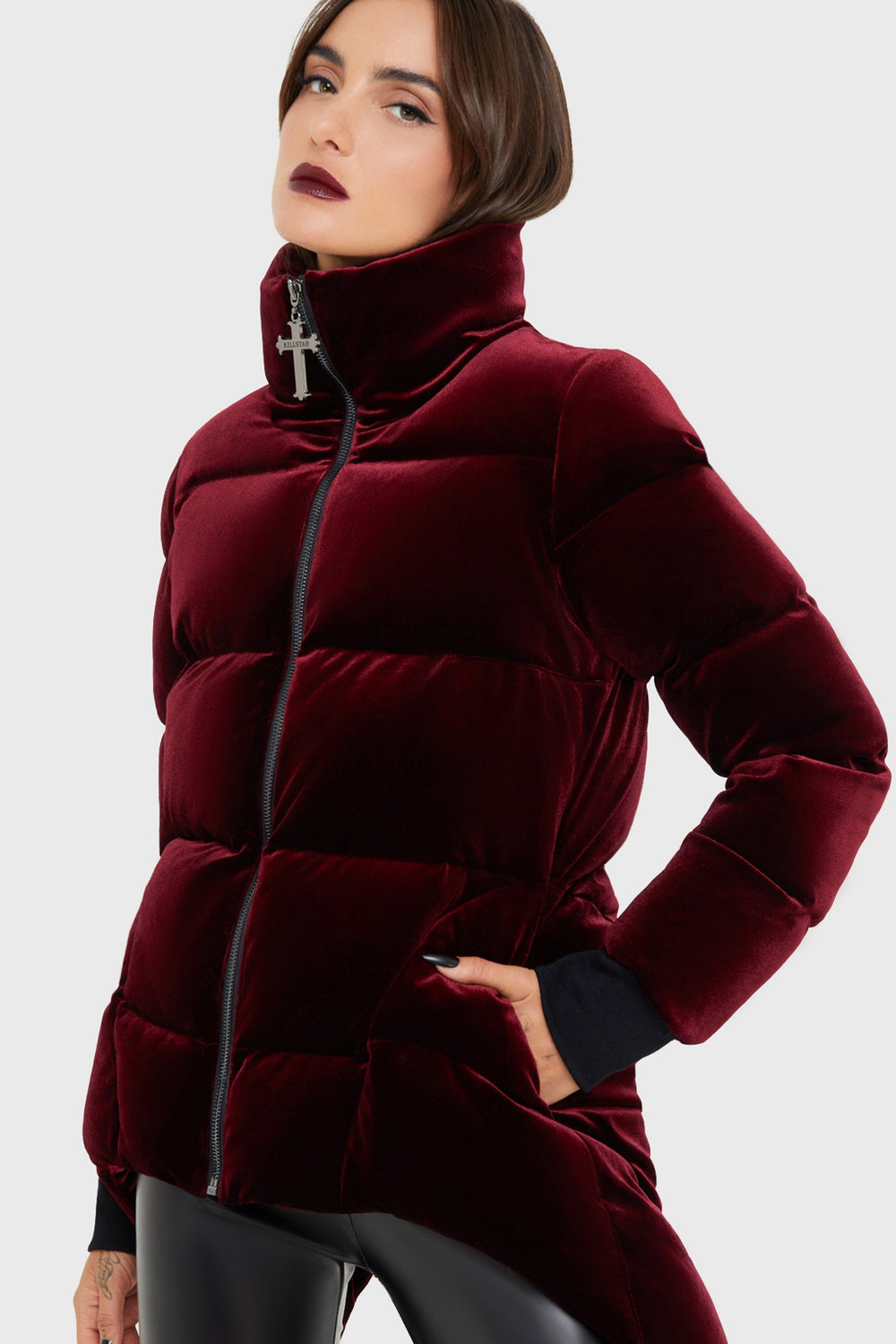 Deadliest Nightvelvet Puffer Coat [RED] Killstar