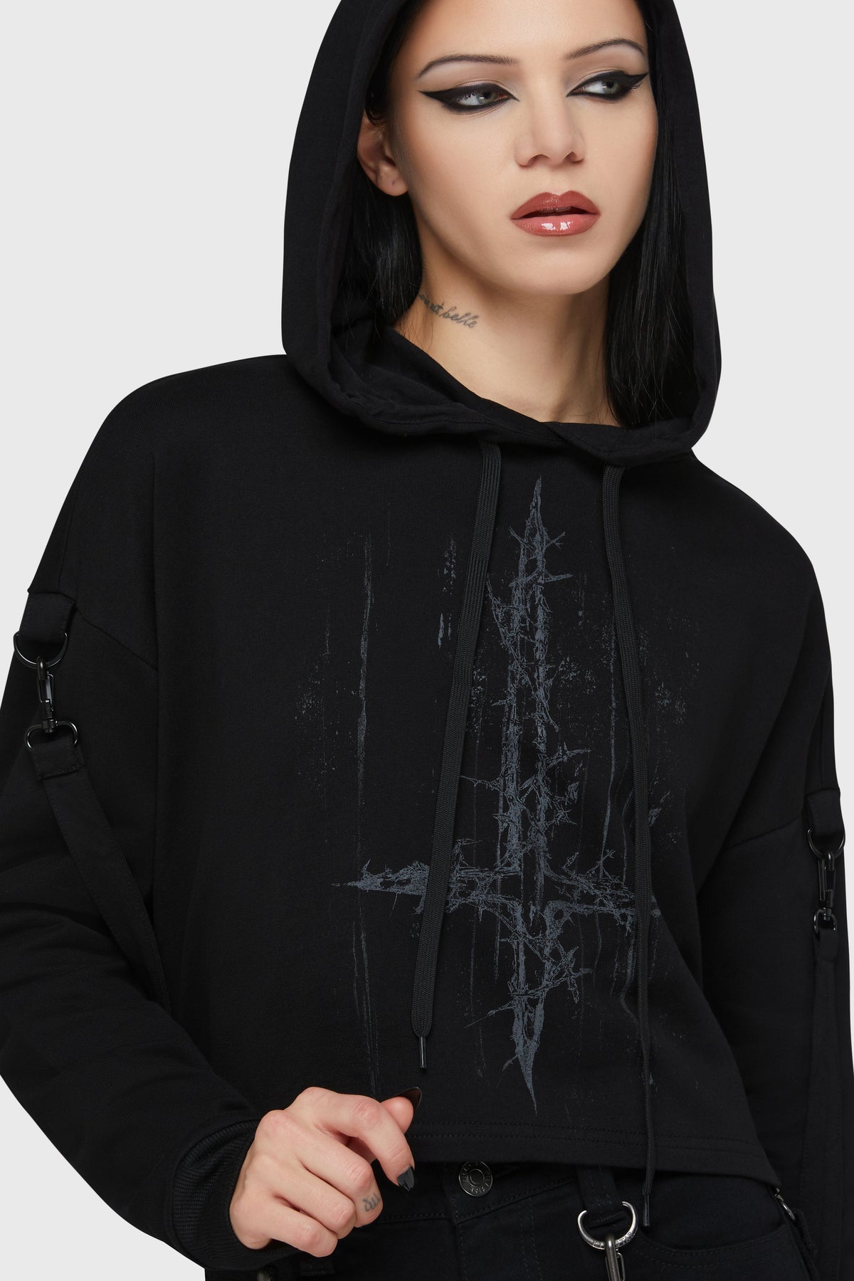 Final Dictvm Crop Hoodie Killstar