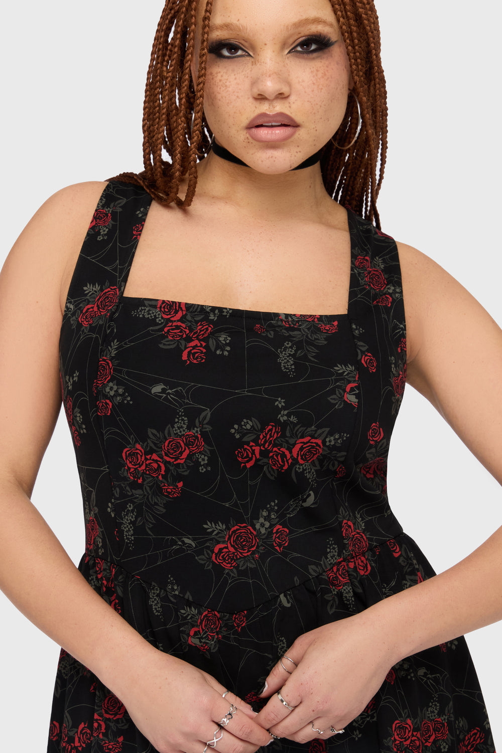Poisoned Rose Midi Dress Killstar