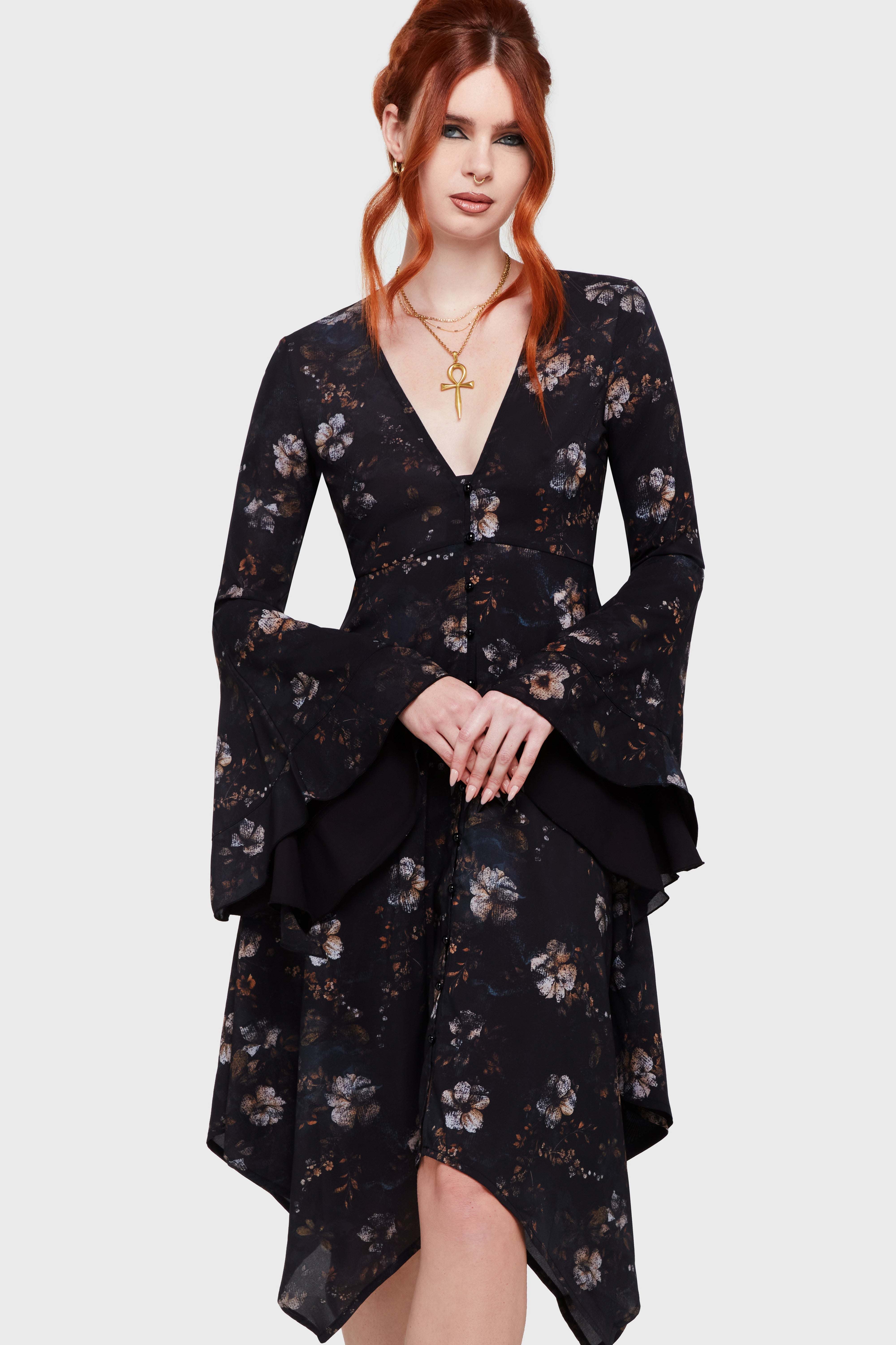 Autumna's Night Midi Dress Killstar