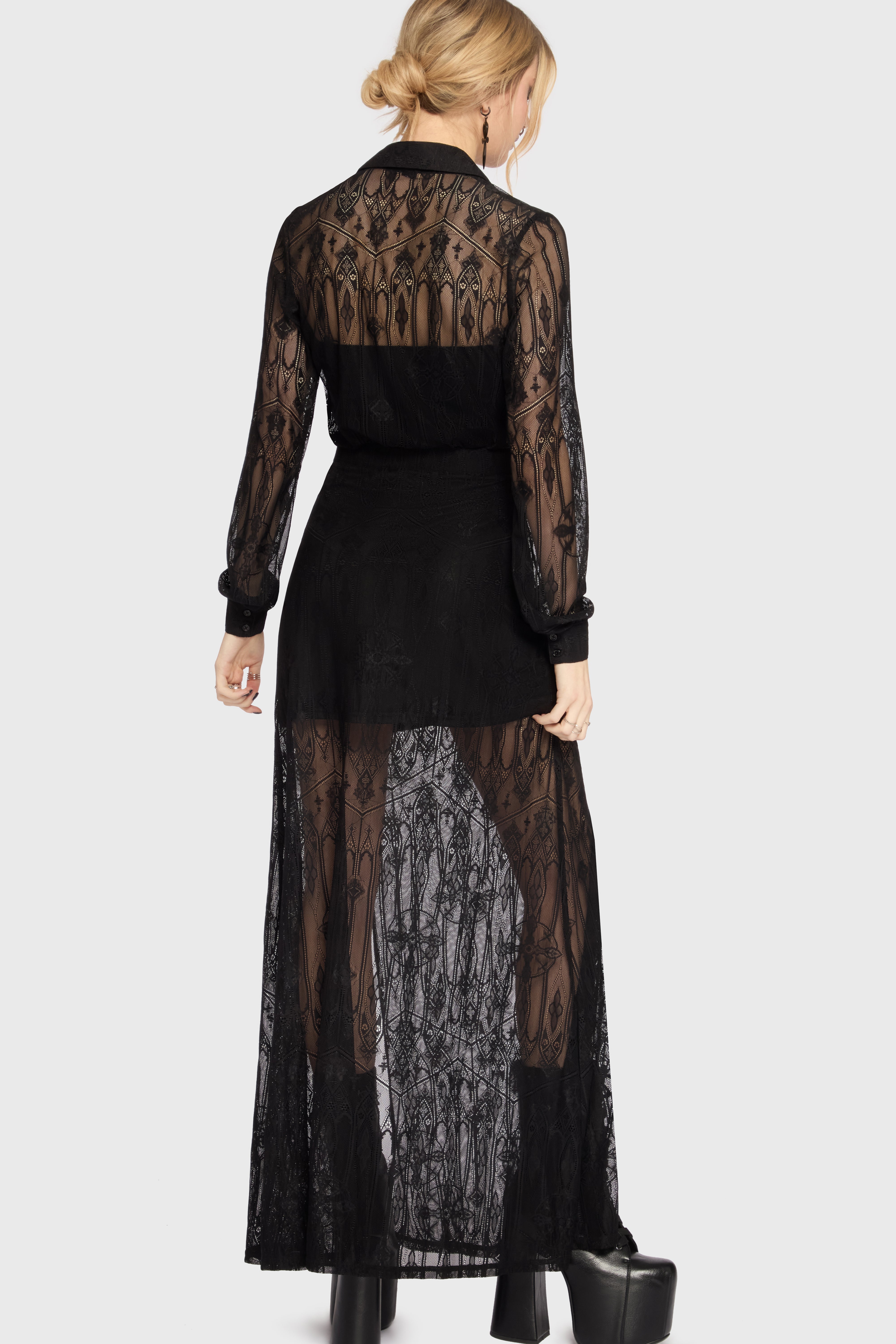 Transept Maxi Skirt Killstar