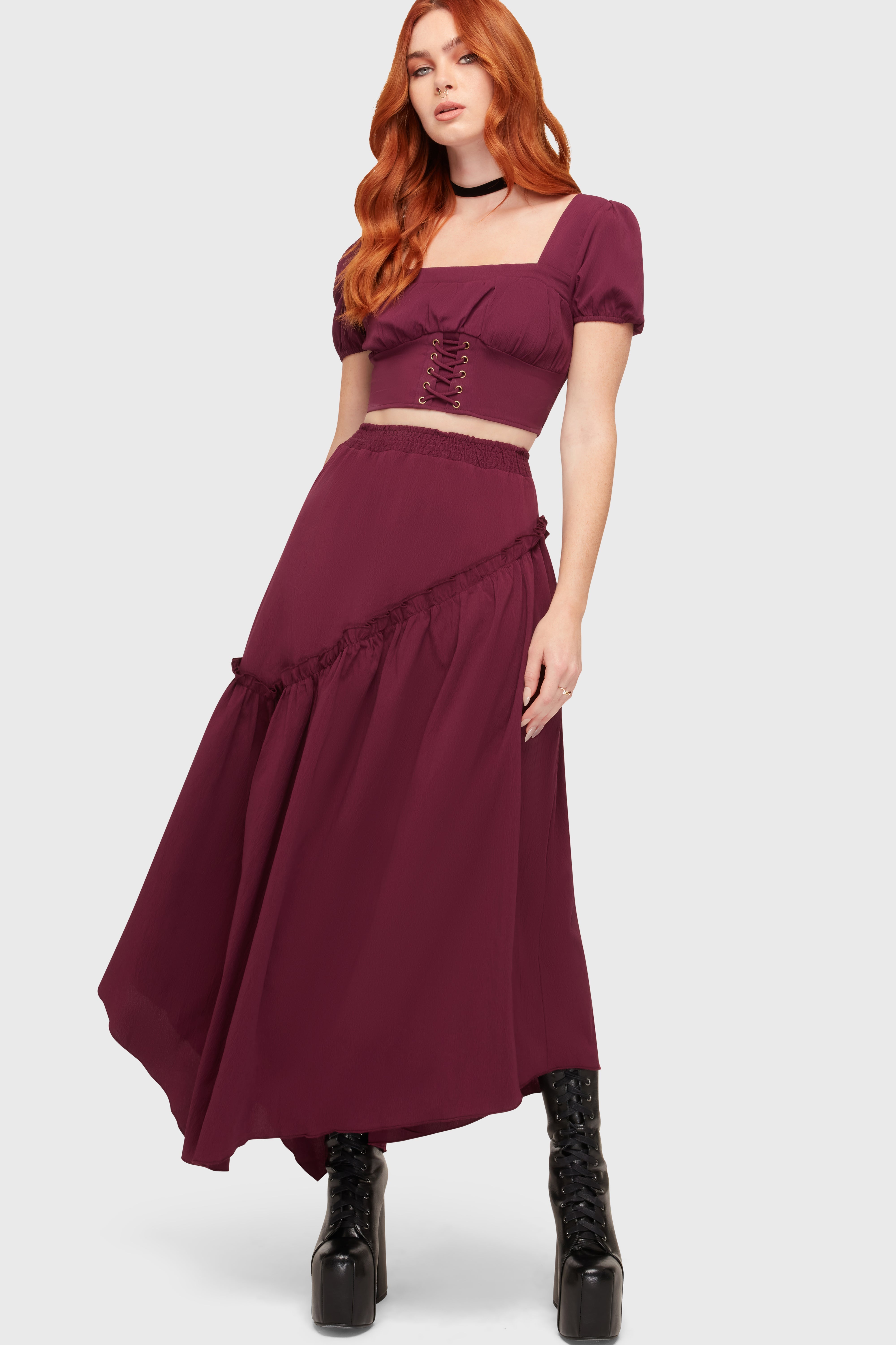 Wild Petal Maxi Skirt Killstar