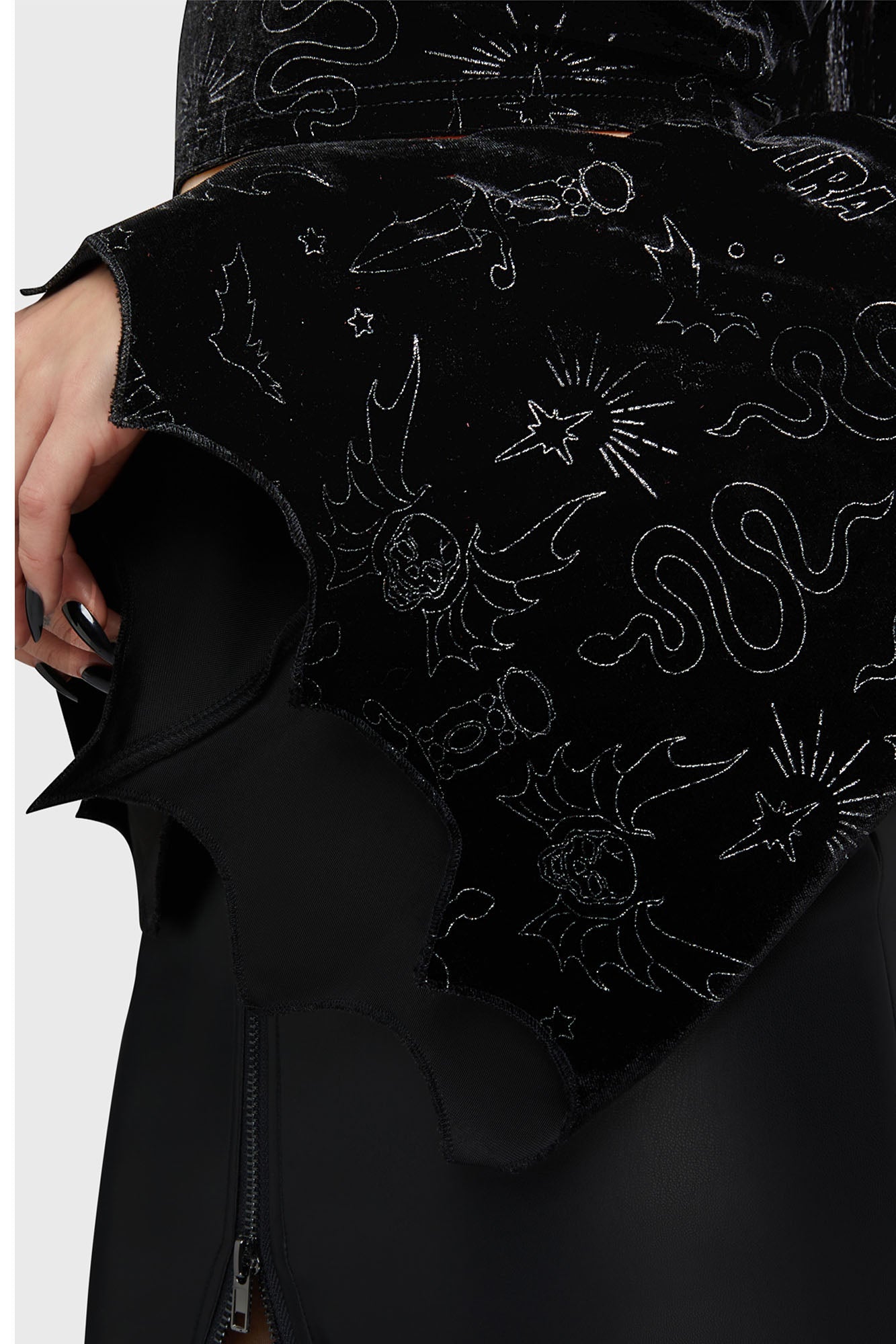 Yours Cruelly Bat Sleeve Top Killstar