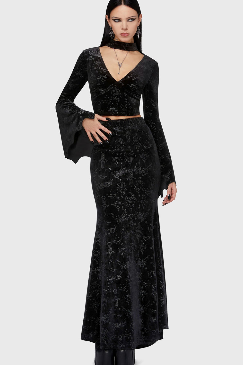 Yours Cruelly Maxi Skirt Killstar