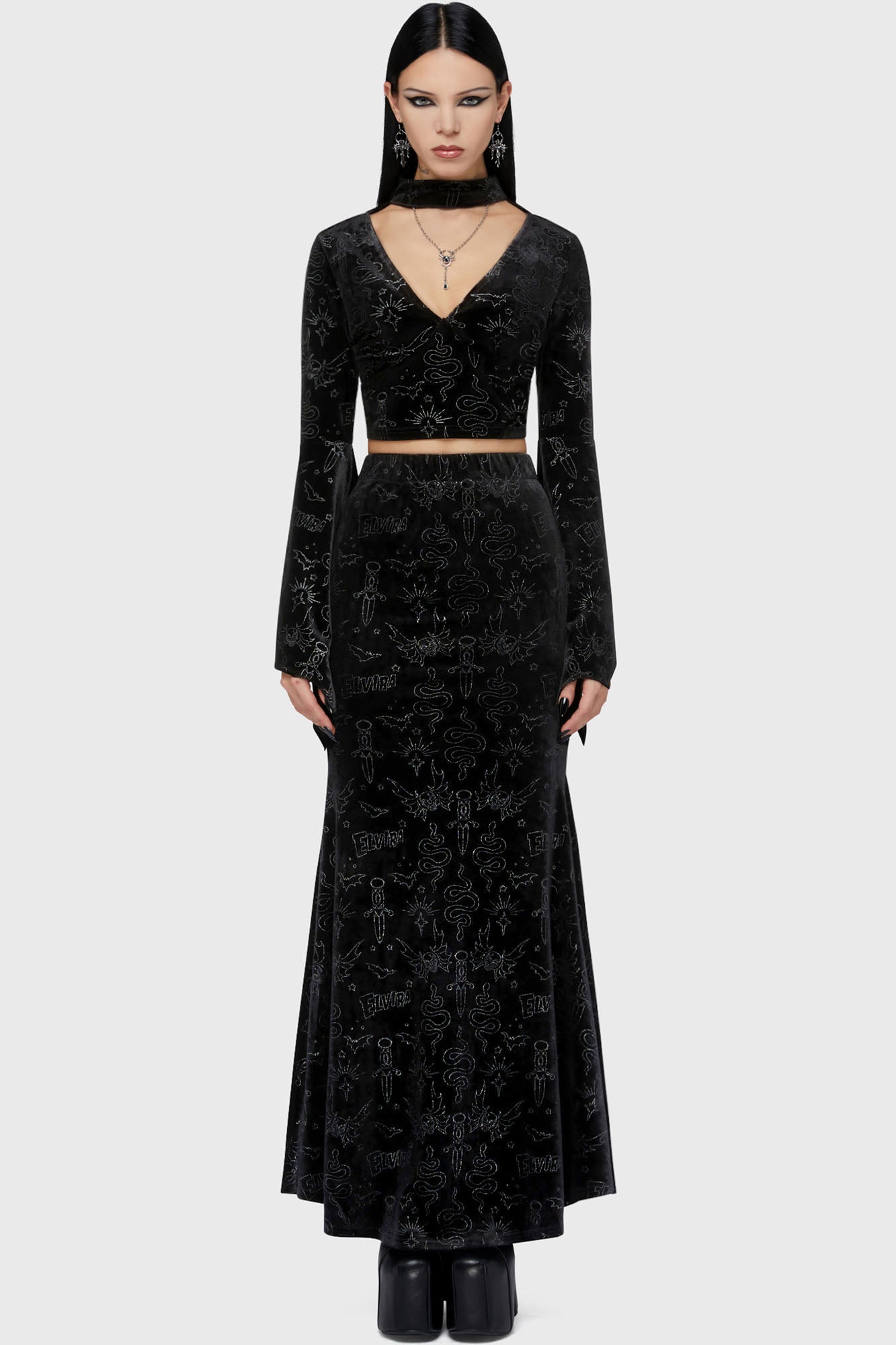 Yours Cruelly Maxi Skirt Killstar