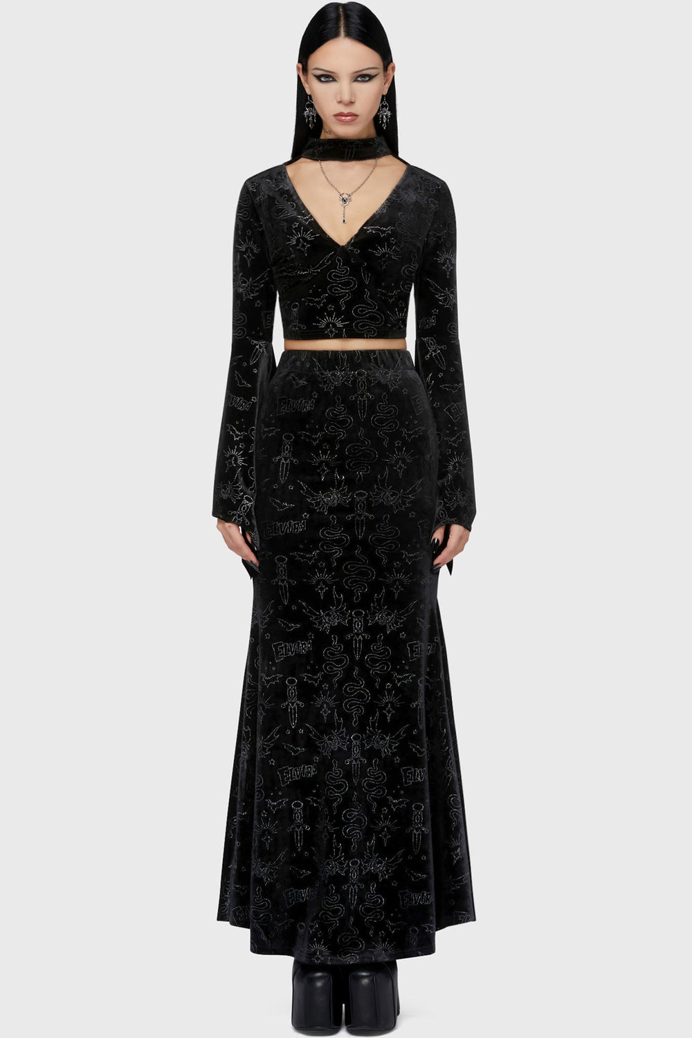 Yours Cruelly Maxi Skirt Killstar
