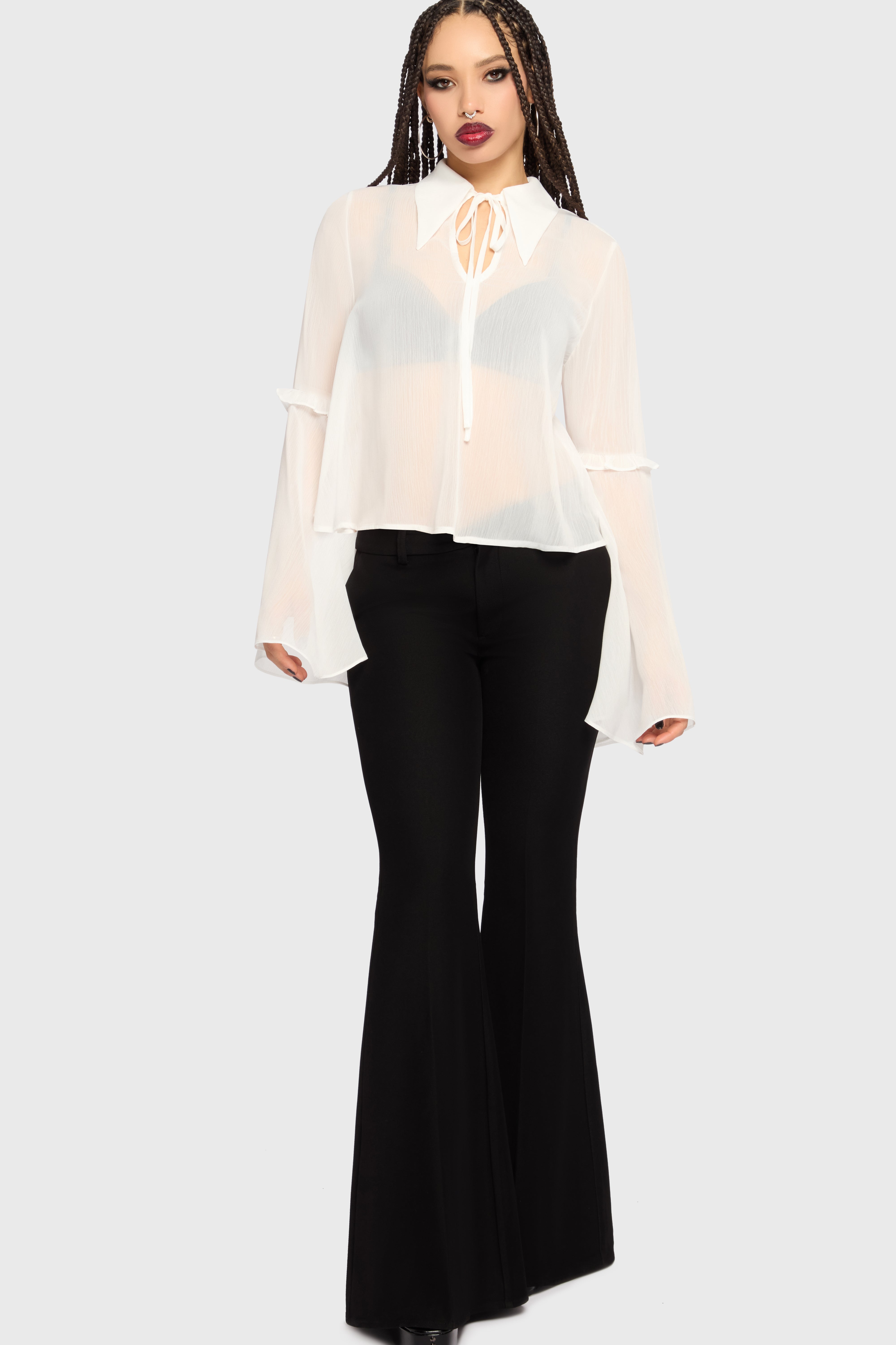 Fawnelle Flared Sleeve Shirt Killstar