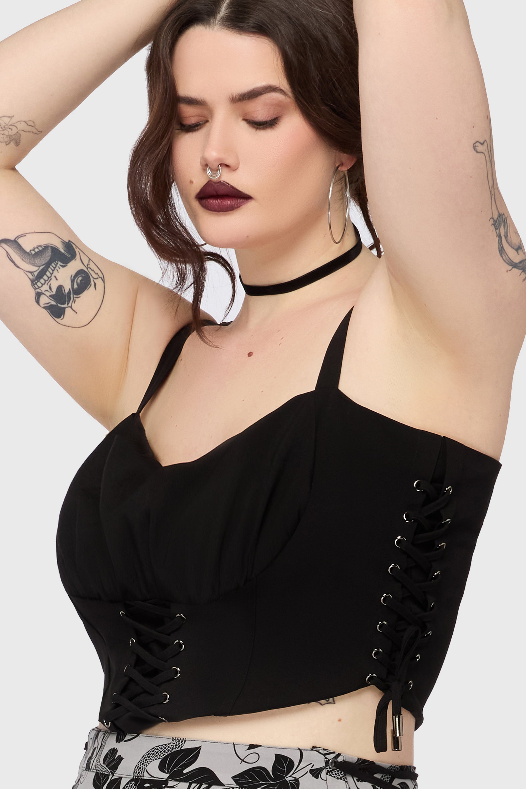 Fawnelle Lace Up Corset Top Killstar