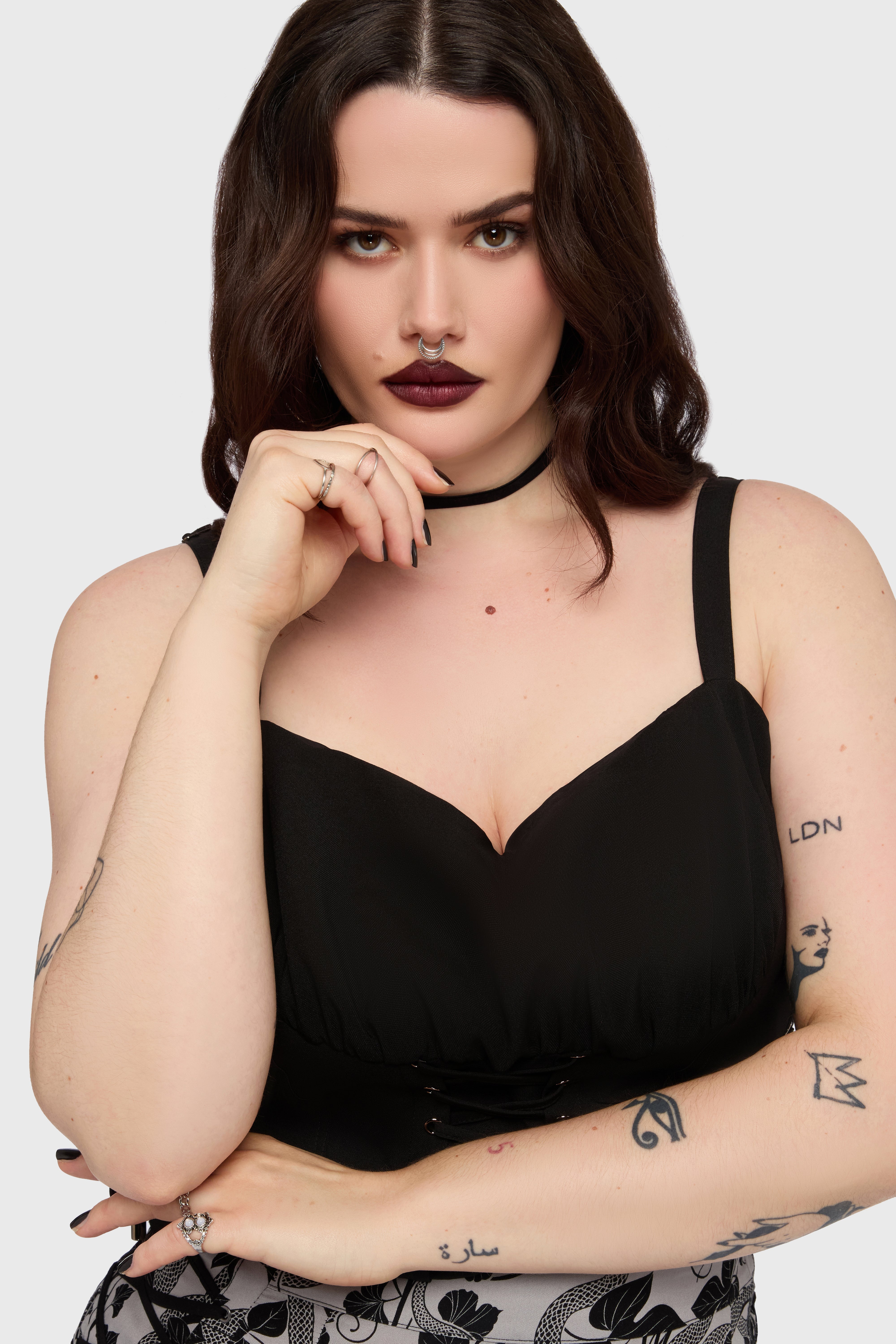 Fawnelle Lace Up Corset Top Killstar