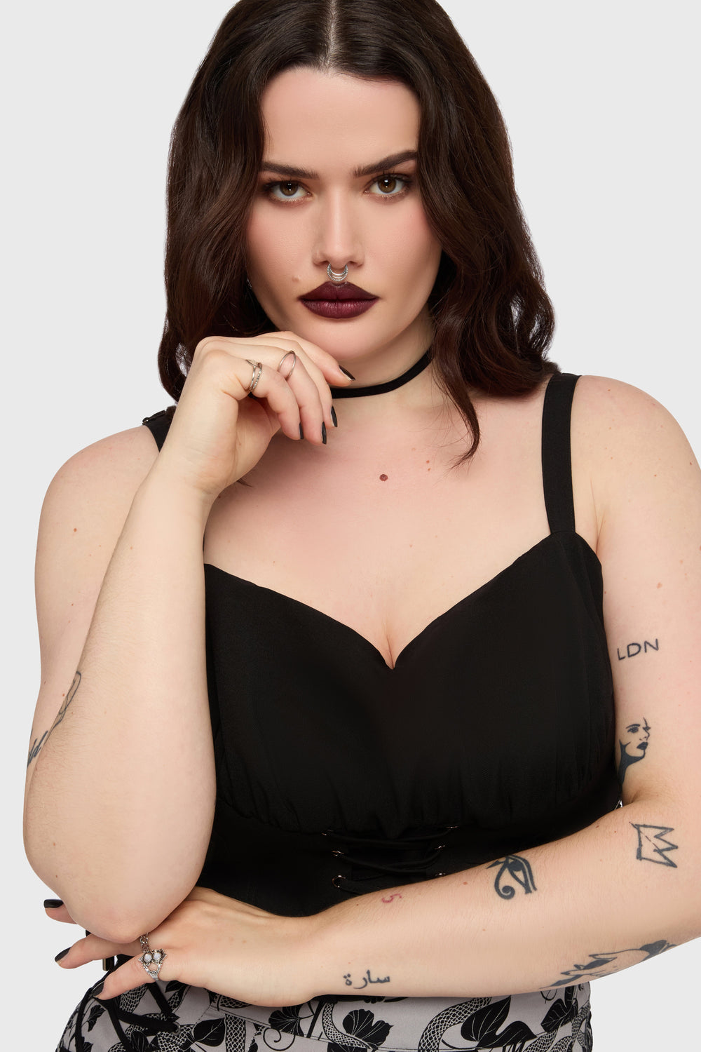 Fawnelle Lace Up Corset Top Killstar