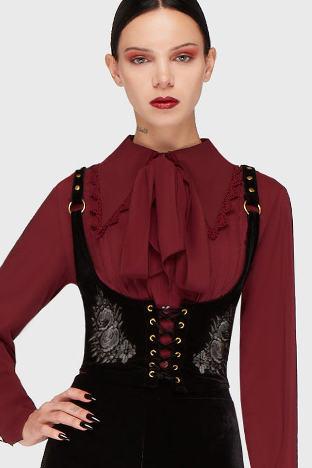 A Devil's Rose Underbust Corset [Black] Killstar