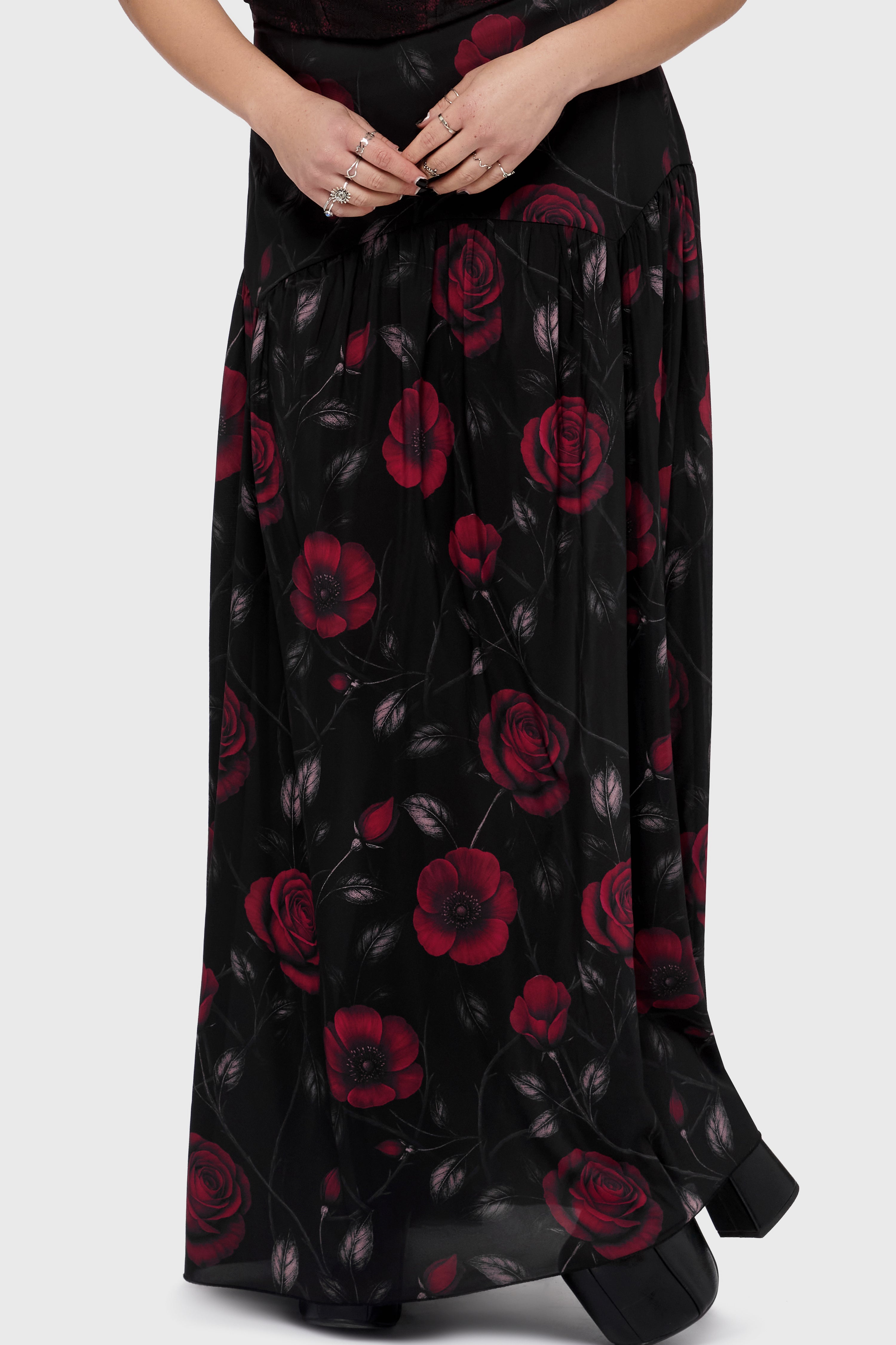 Fawnelle Dropped Waist Skirt Killstar