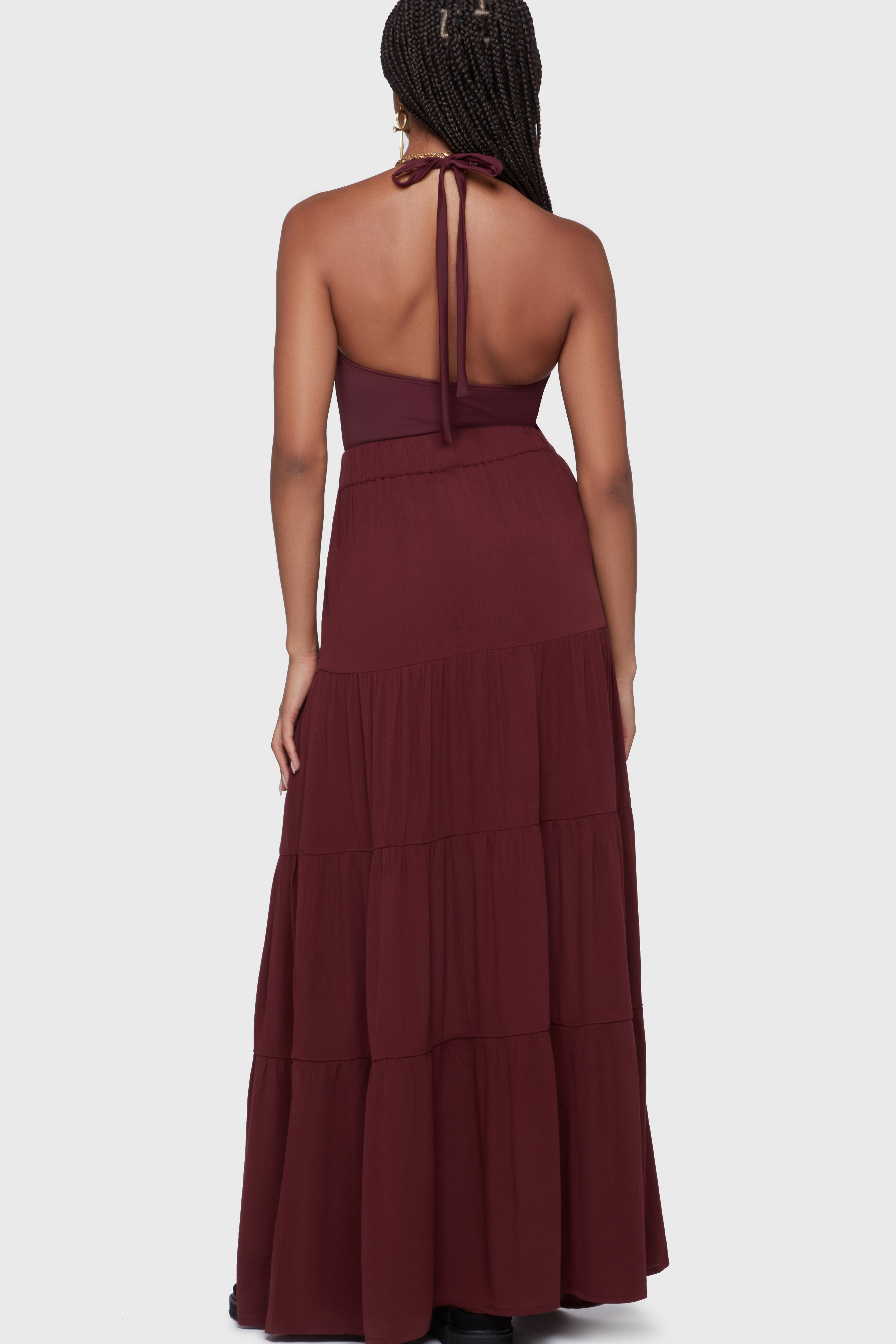Thursday's Woe Maxi Skirt [Burgundy] Killstar
