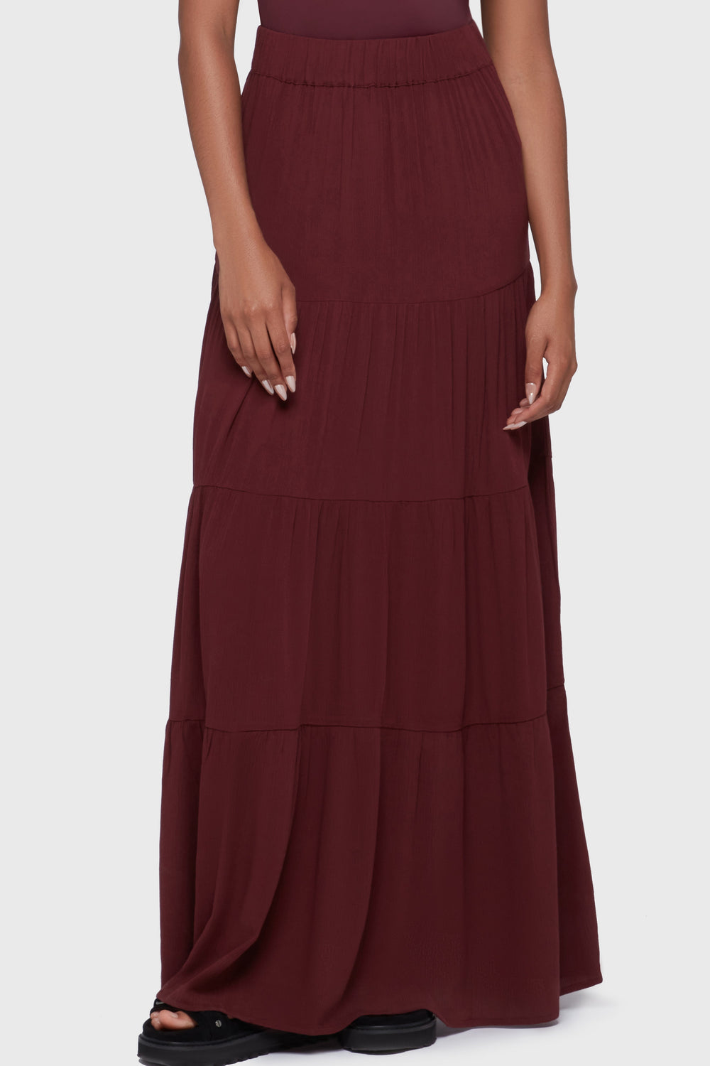 Thursday's Woe Maxi Skirt [Burgundy] Killstar