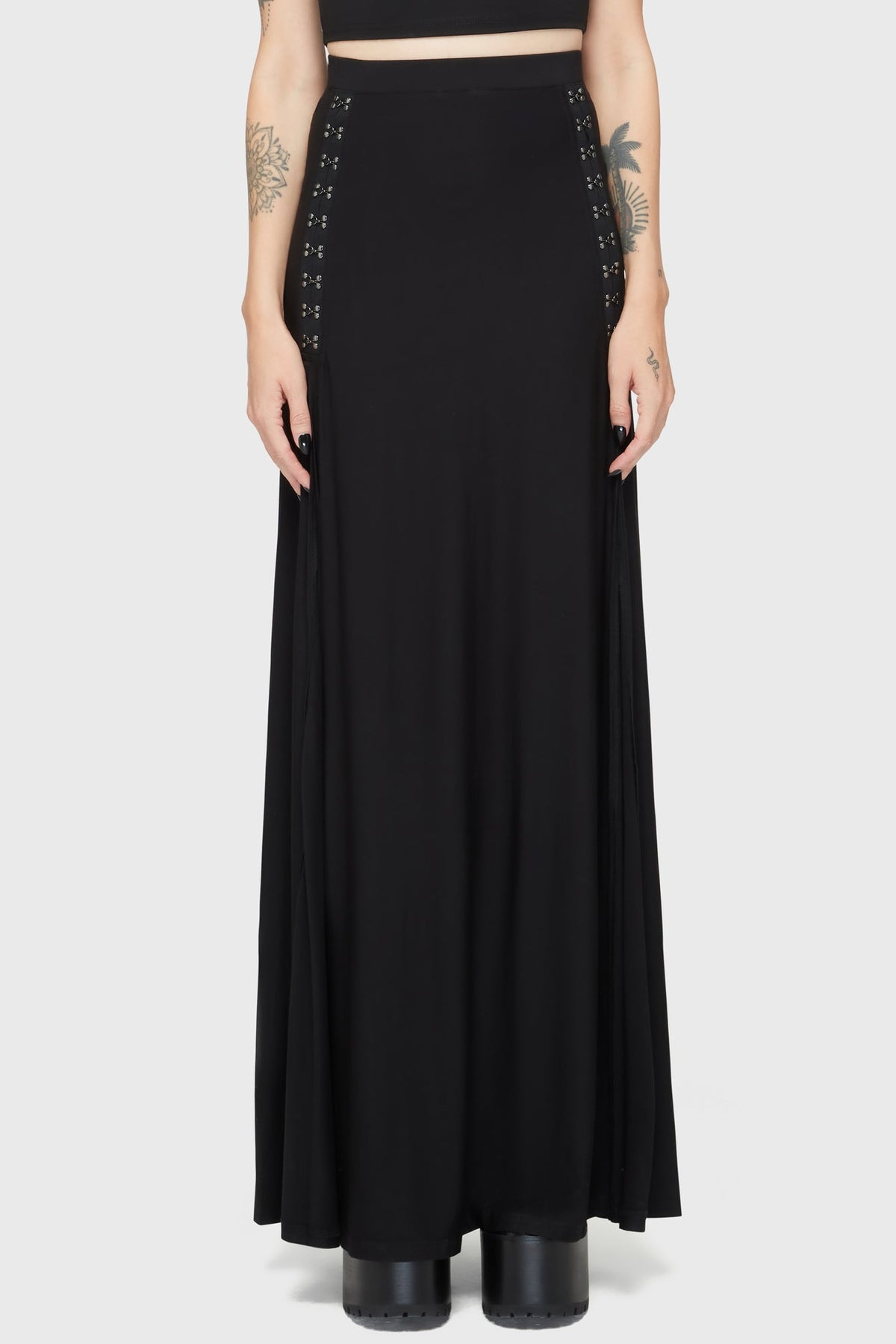 Snarl Maxi Skirt Killstar