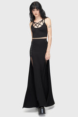 Snarl Maxi Skirt Killstar