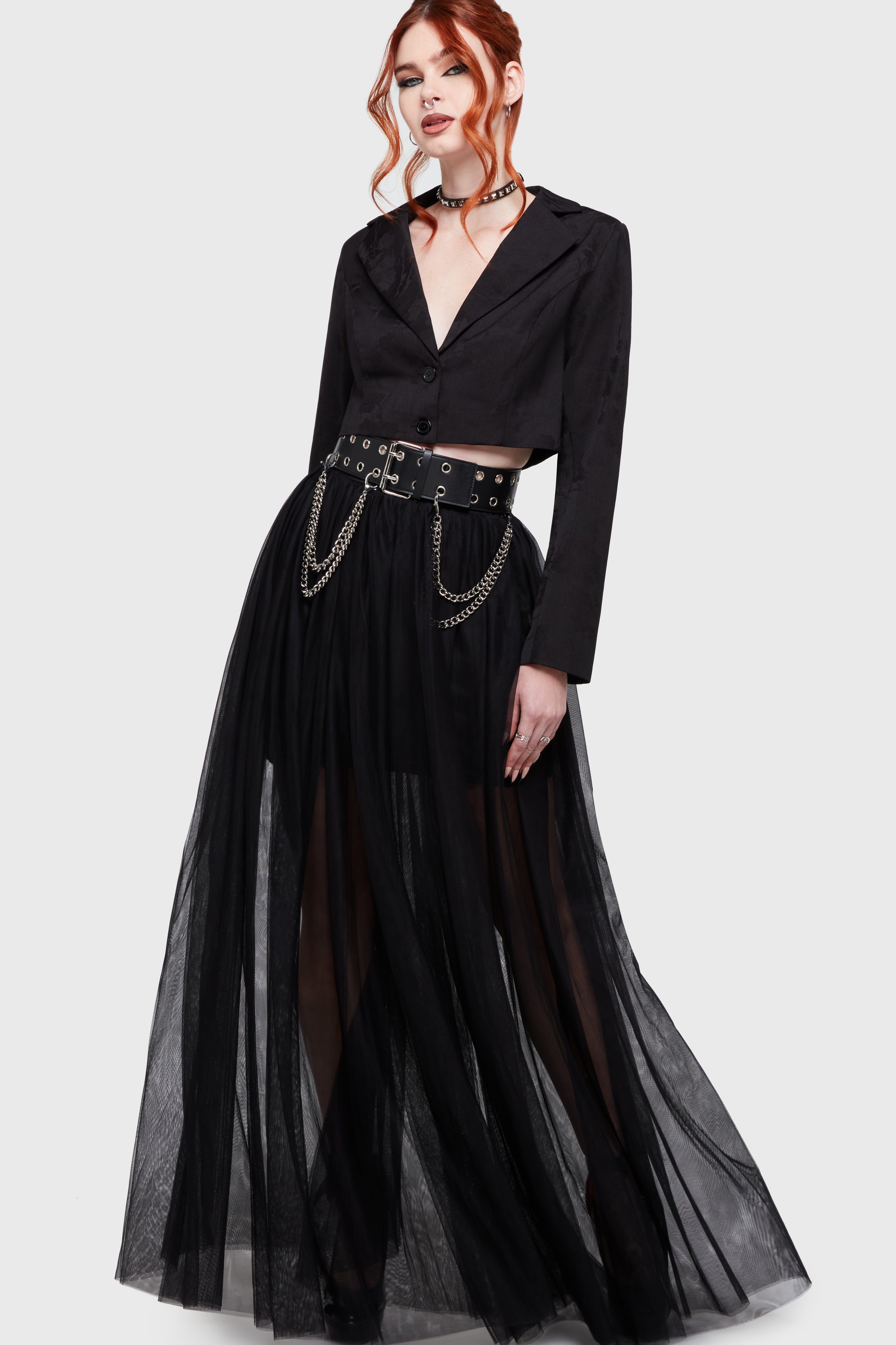 Shade Empress Maxi Skirt [Black] Killstar