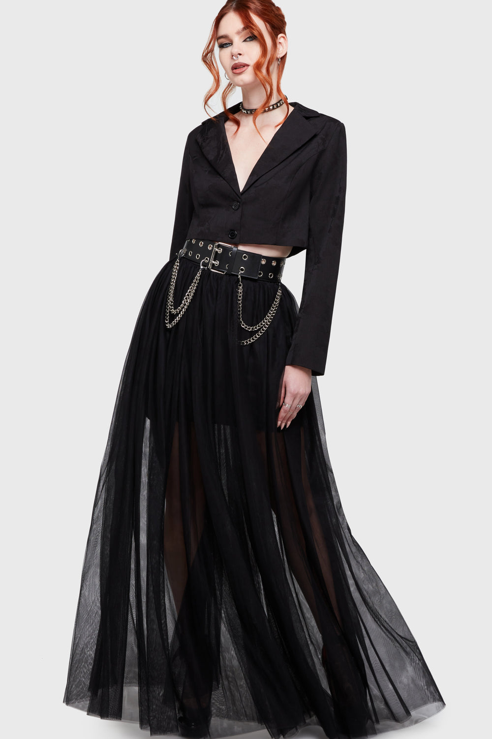 Shade Empress Maxi Skirt [Black] Killstar
