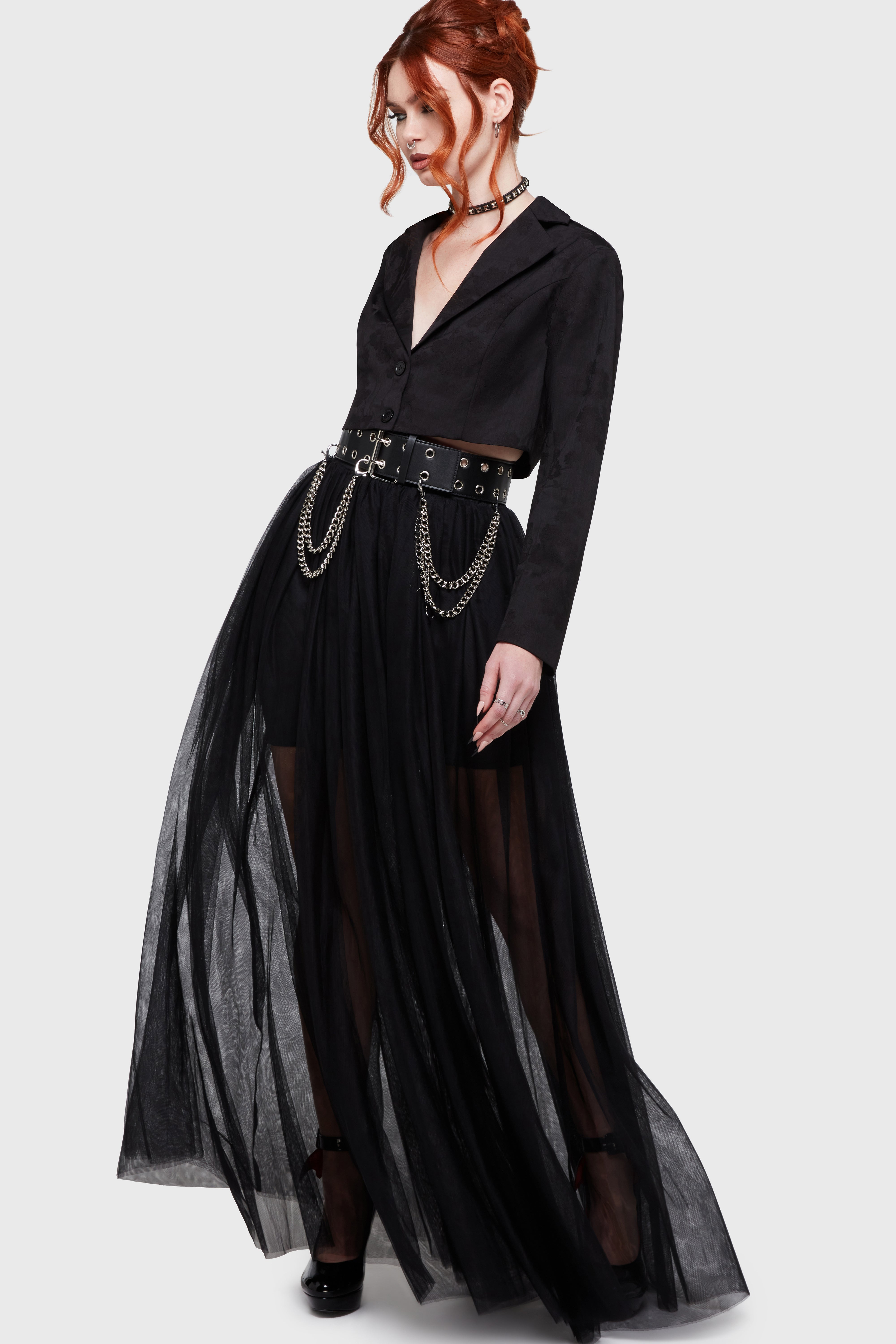 Shade Empress Maxi Skirt [Black] Killstar