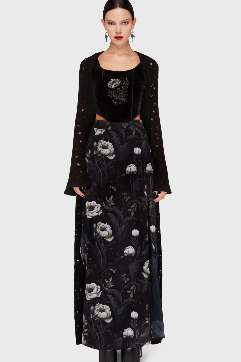 Ivory's Chorus Maxi Skirt Killstar