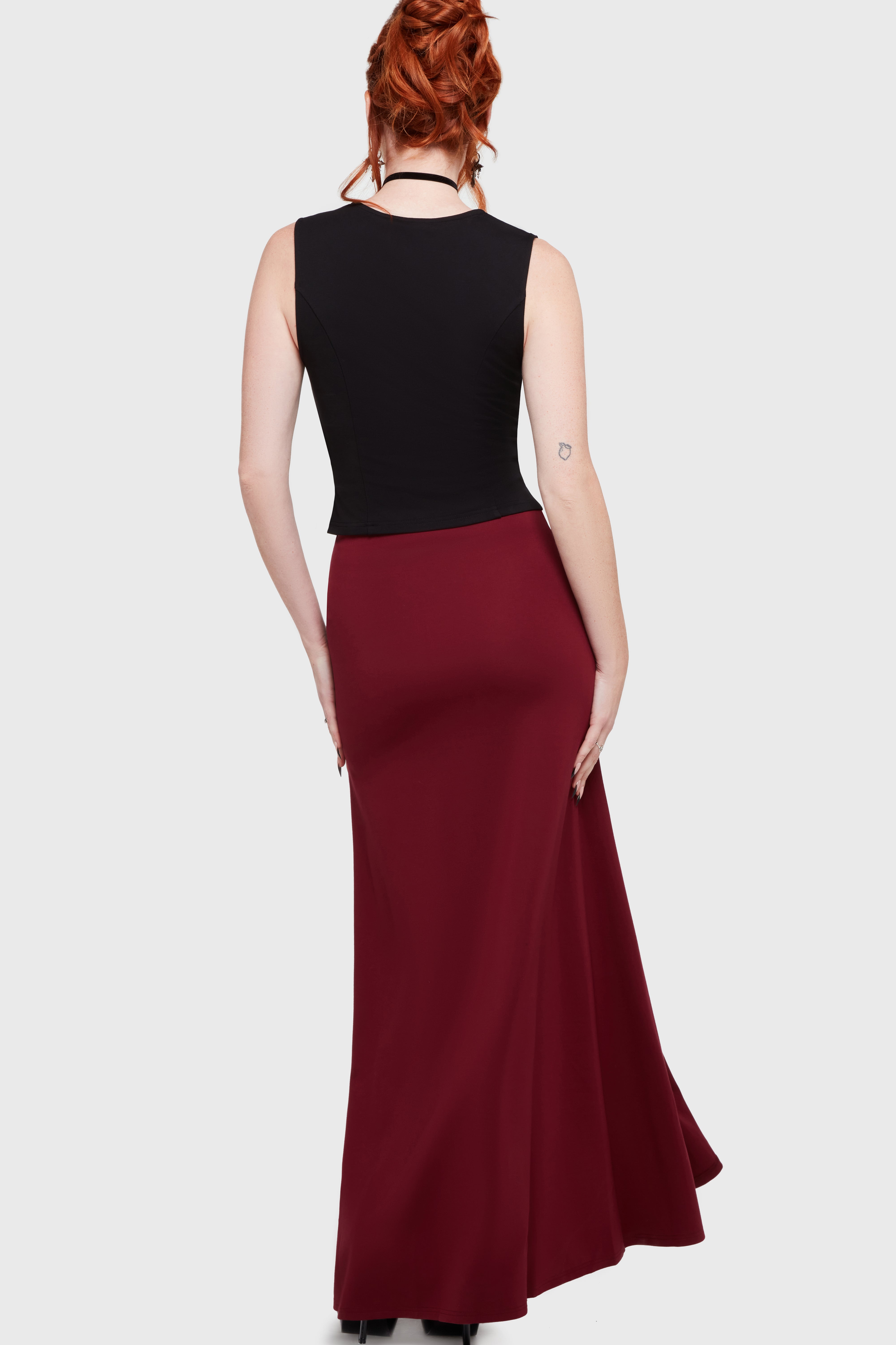 Crimson Bite Maxi Skirt Killstar
